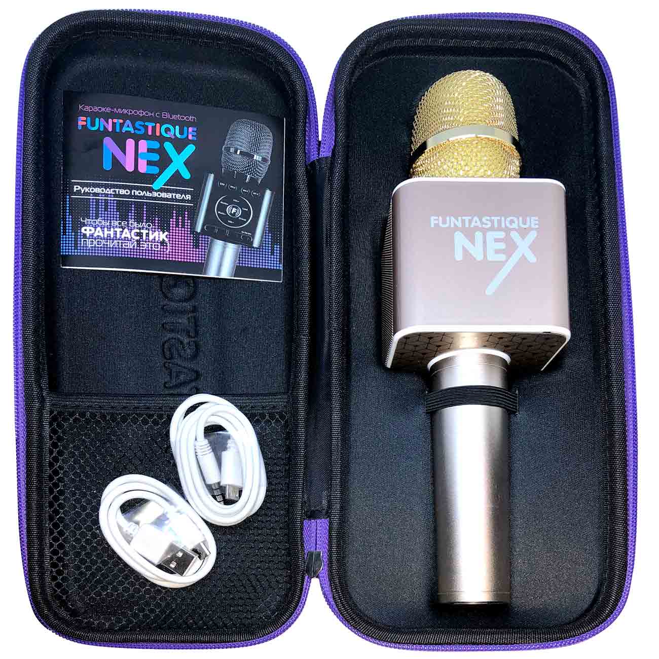 Микрофон беспроводной Funtastique Nex FM01G золотой