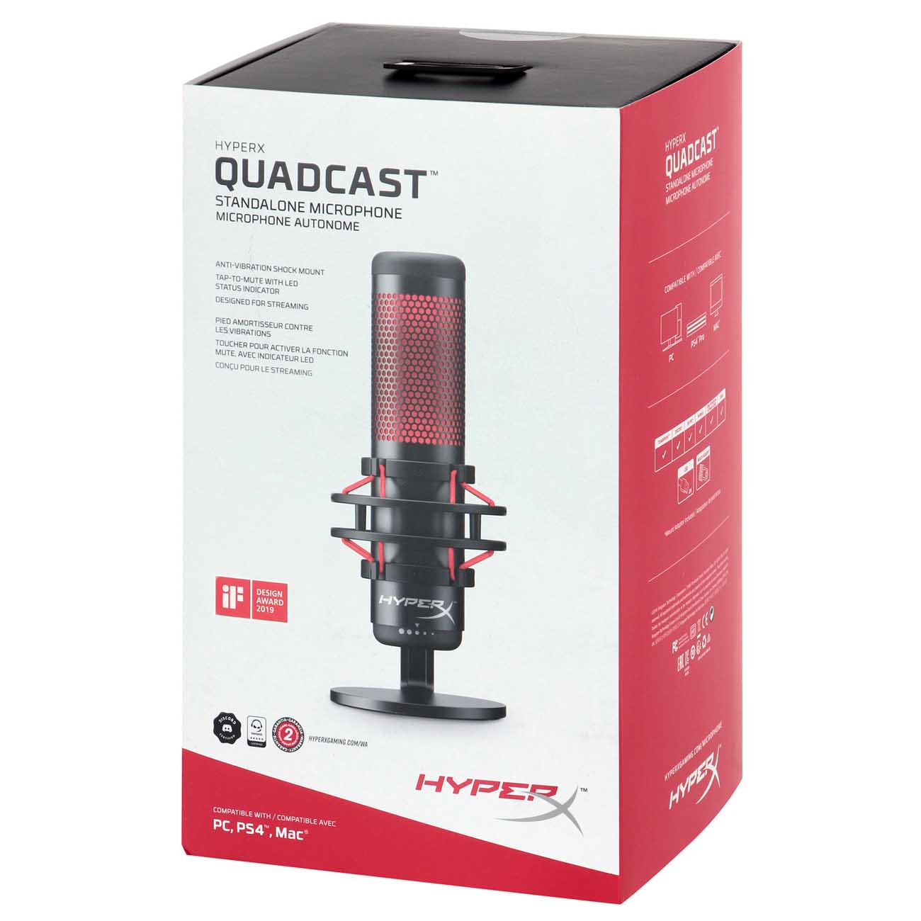 Игровой микрофон для компьютера HyperX QuadCast (HX-MICQC-BK)