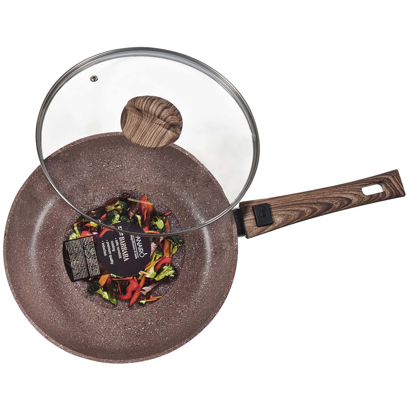 Сковорода Panairo Barbara Max с крышкой 26 см