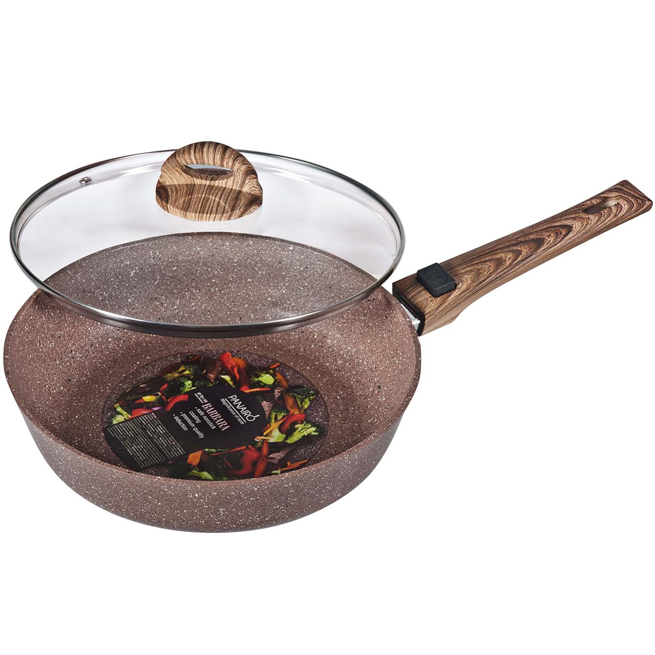 Сковорода Panairo Barbara Max с крышкой 28см