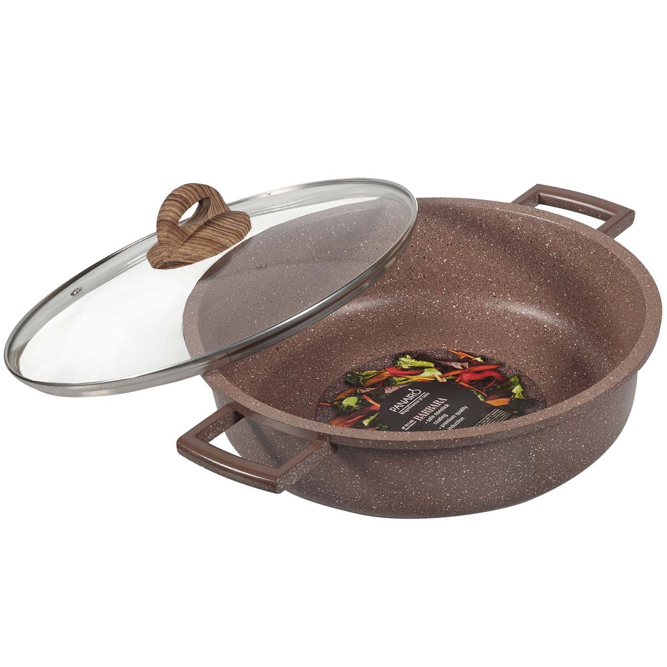 Сотейник Panairo Barbara Max с крышкой 28см