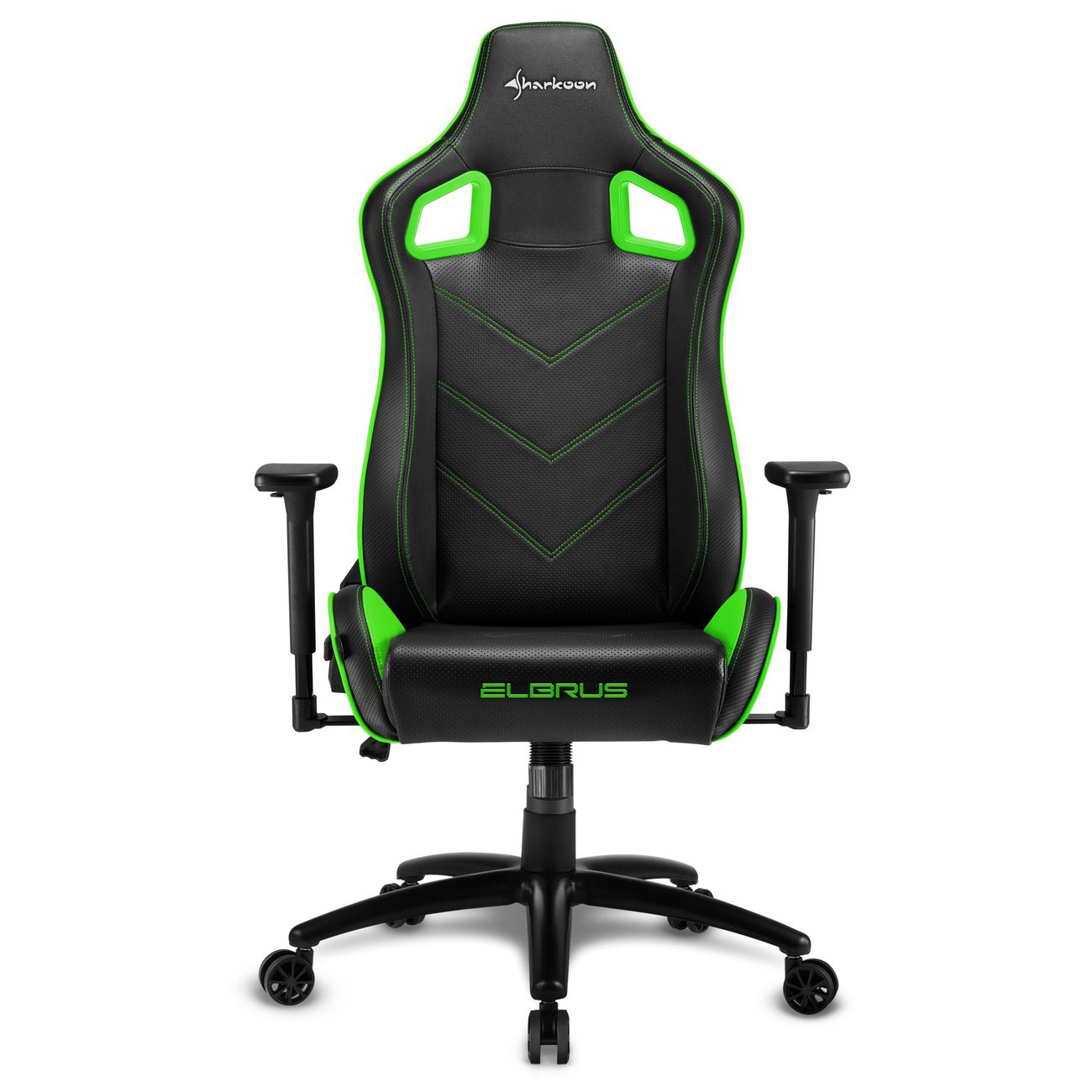Кресло компьютерное игровое Sharkoon Elbrus 2 Black/зеленый