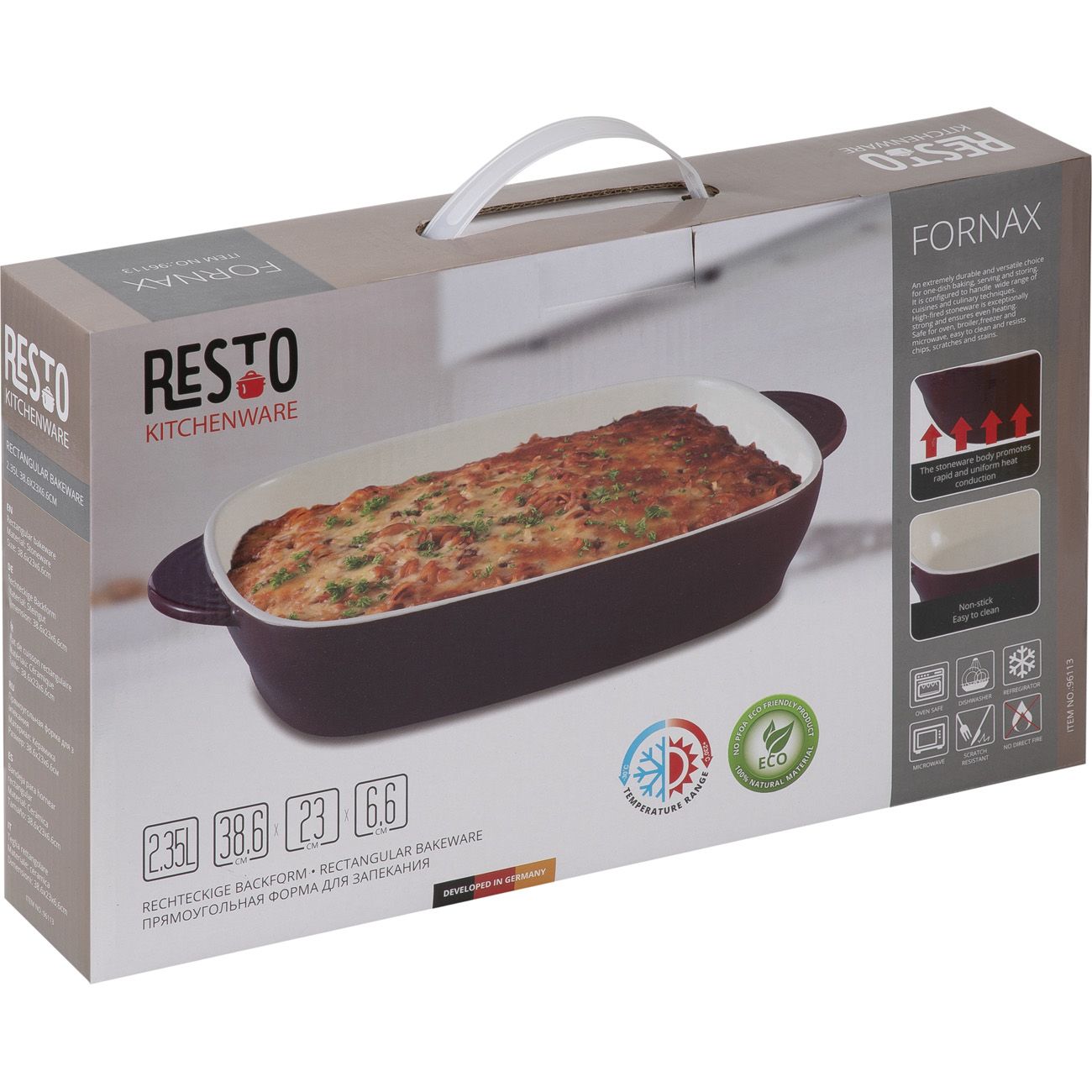 Форма для выпекания (керамика) Resto 38,6x23x6,6см (96113)