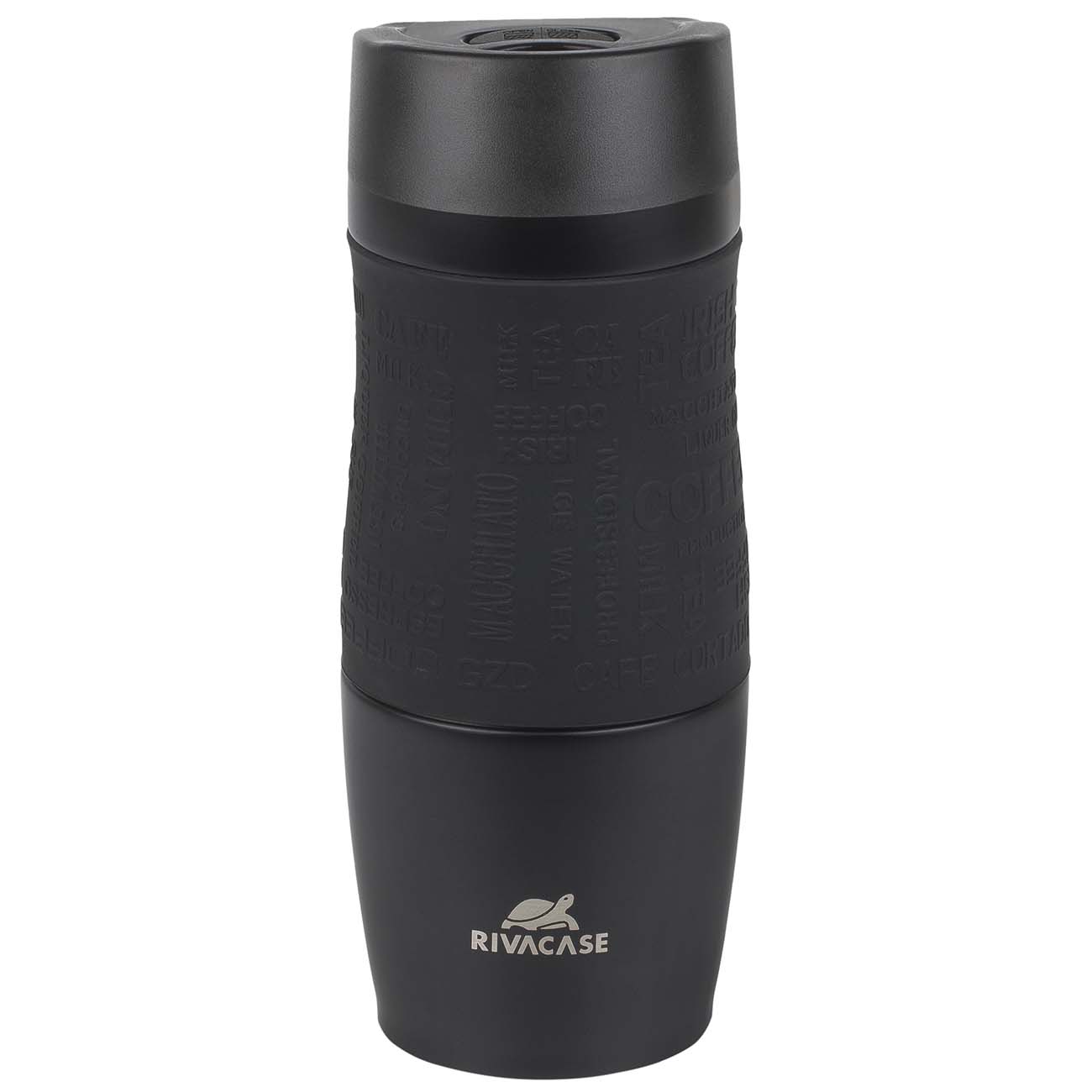 Термокружка RIVACASE 380мл черный матовый (90345BM)