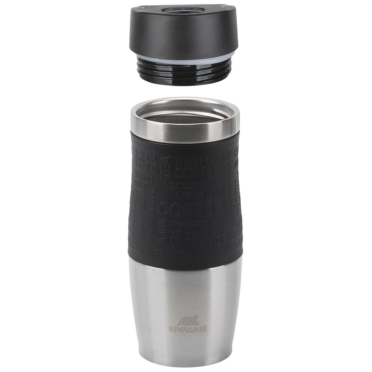 Термокружка RIVACASE 380мл Silver (90346SL)