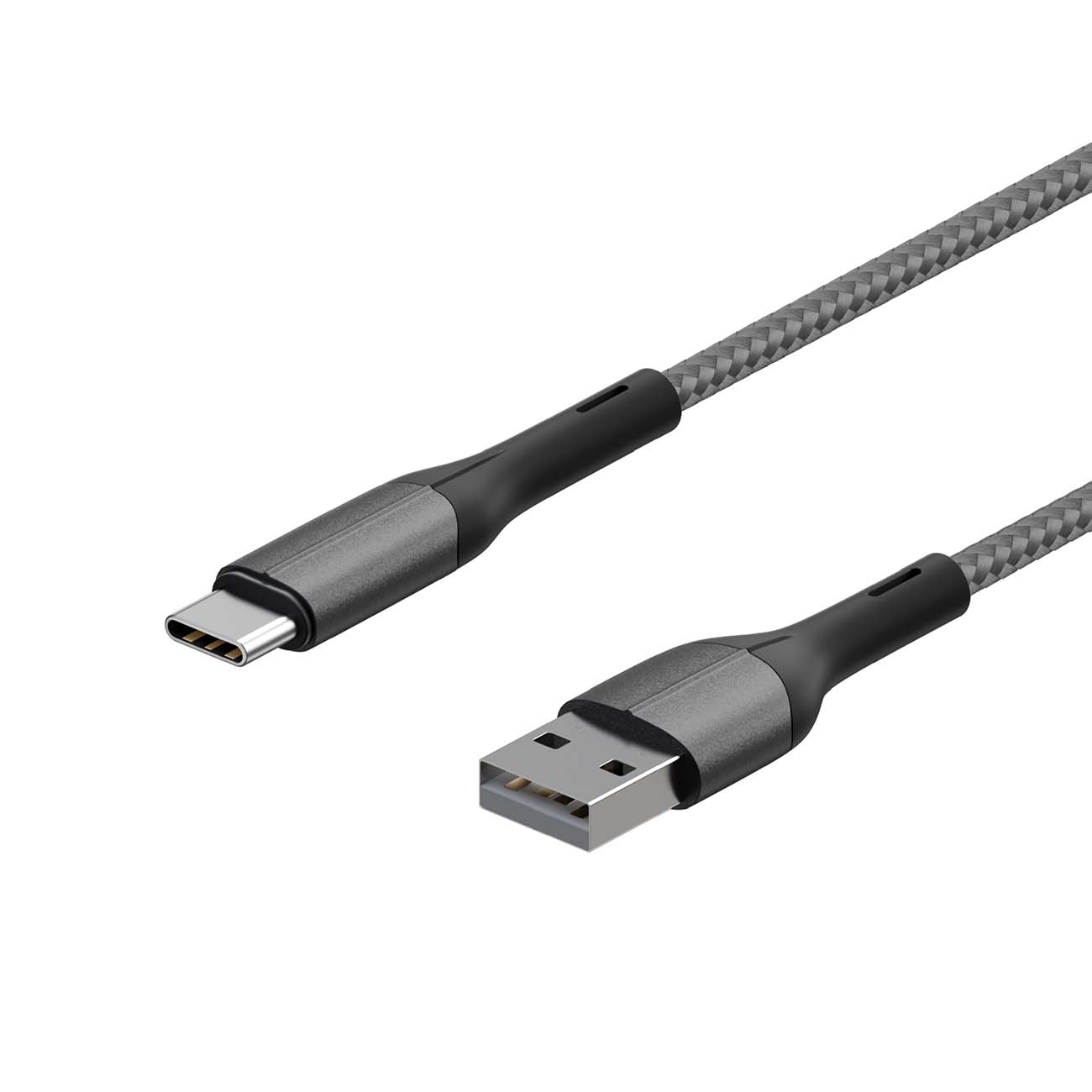Кабель USB Type-C InterStep USB2.0 0,6м, Dark Grey фото