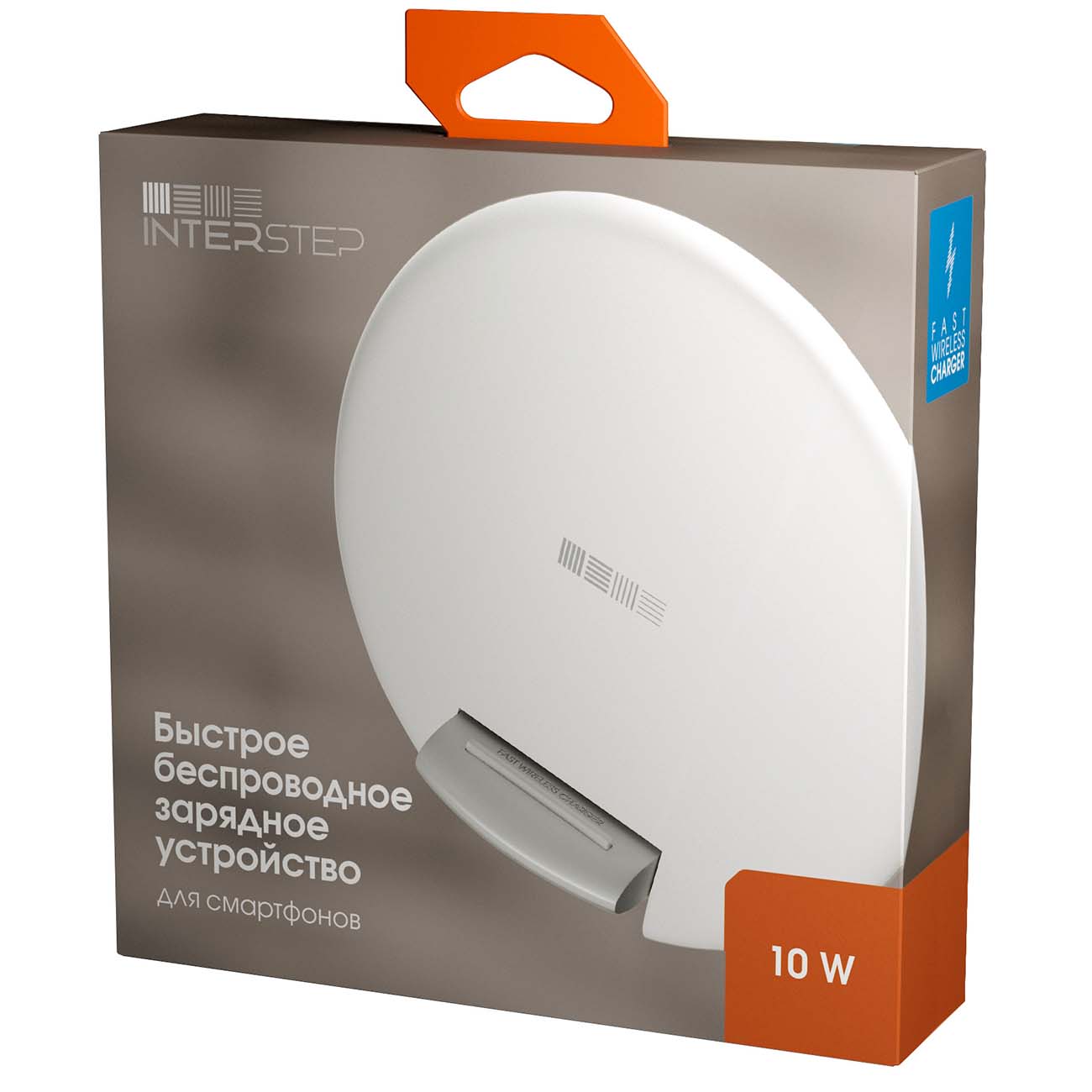 Беспроводное зарядное устройство InterStep QI, регулируемый стенд, 10W, White