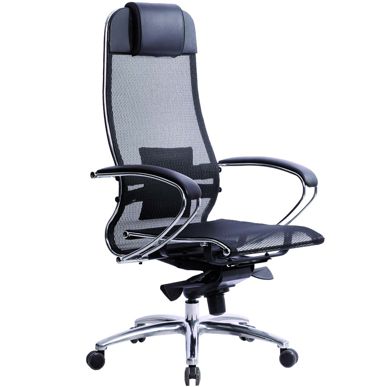 Кресло компьютерное Метта SAMURAI S-1, сверхпрочная сетка, черное фото