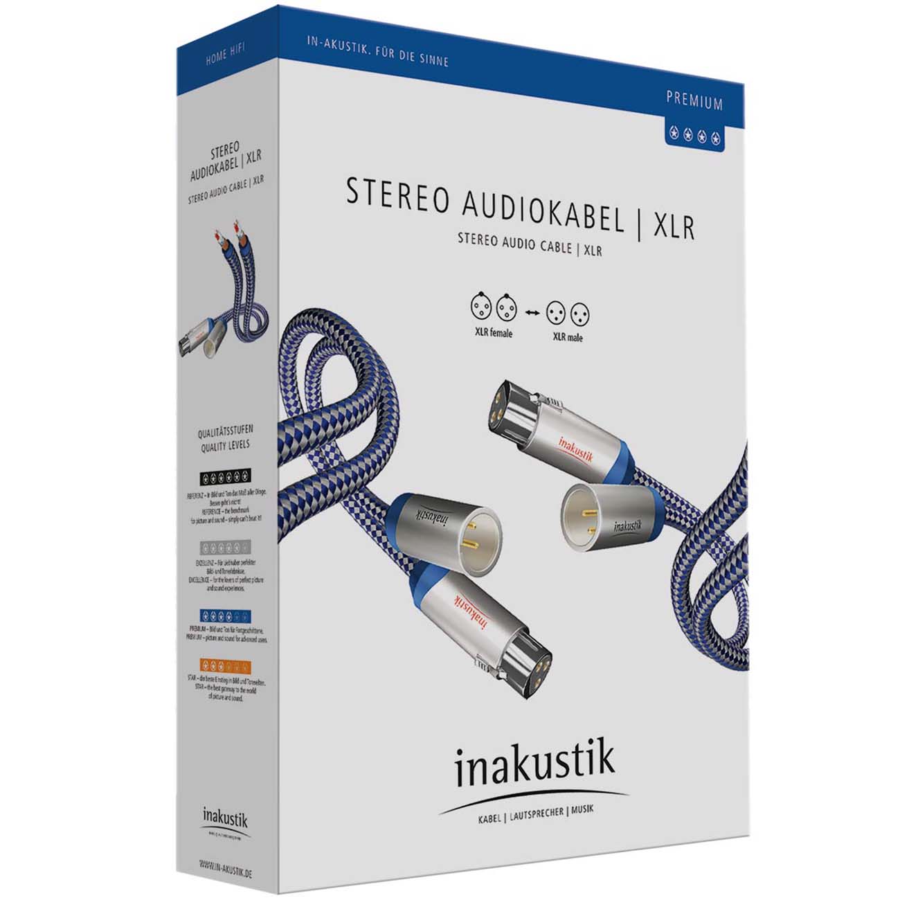 Кабель аналоговый аудио (Hi-Fi) Inakustik Premium Audio Cable XLR 1,5м (00405015)