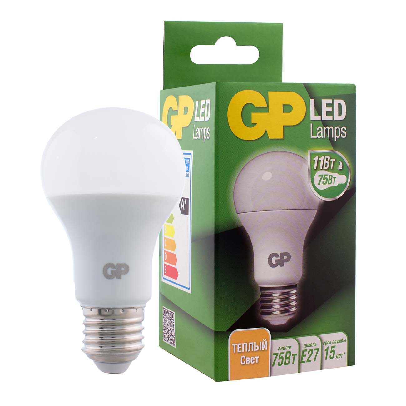 Лампа LED GP LEDA60-11WE27-27K-2CRB1