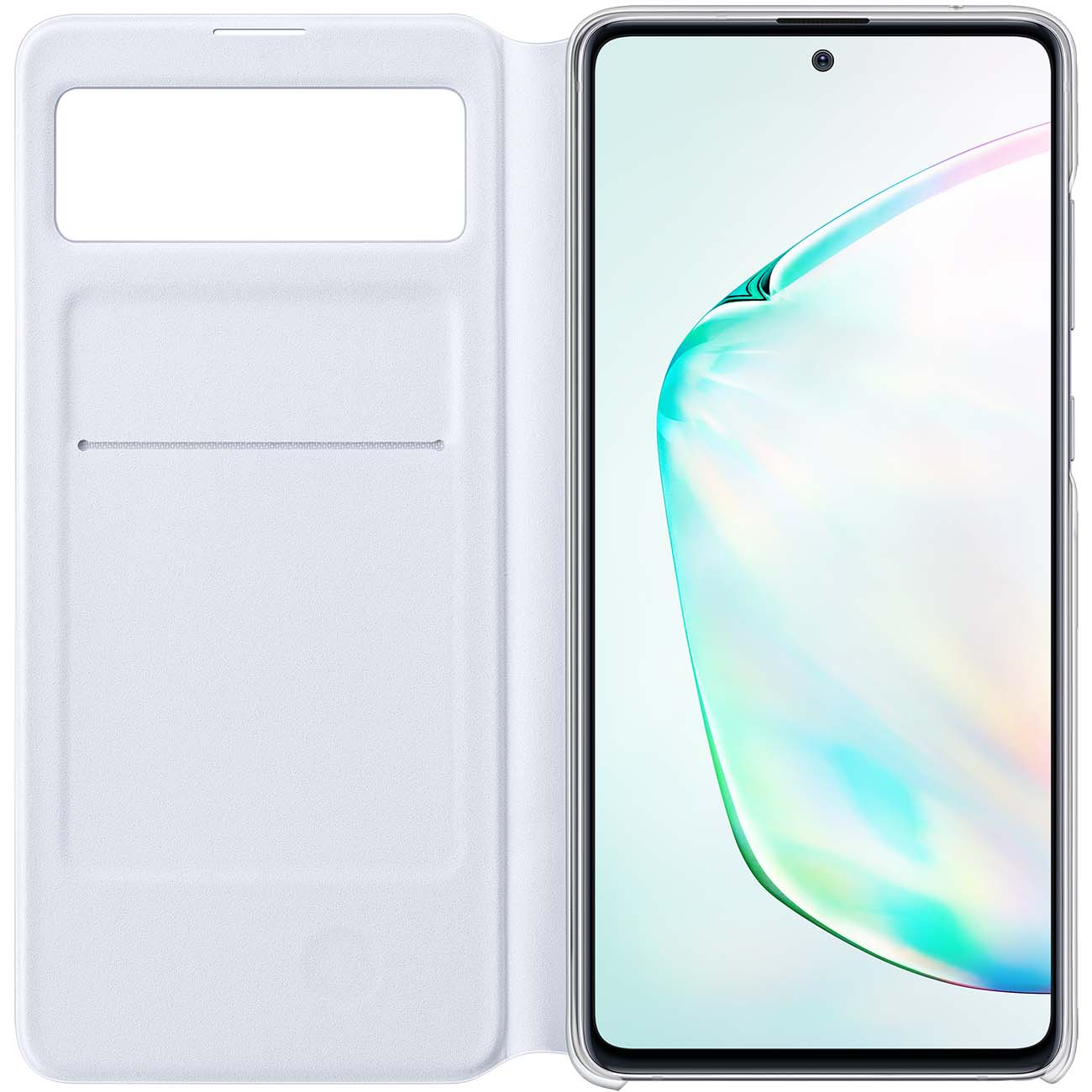 Чехол Samsung S View Wallet Cover для Note10 Lite, белый