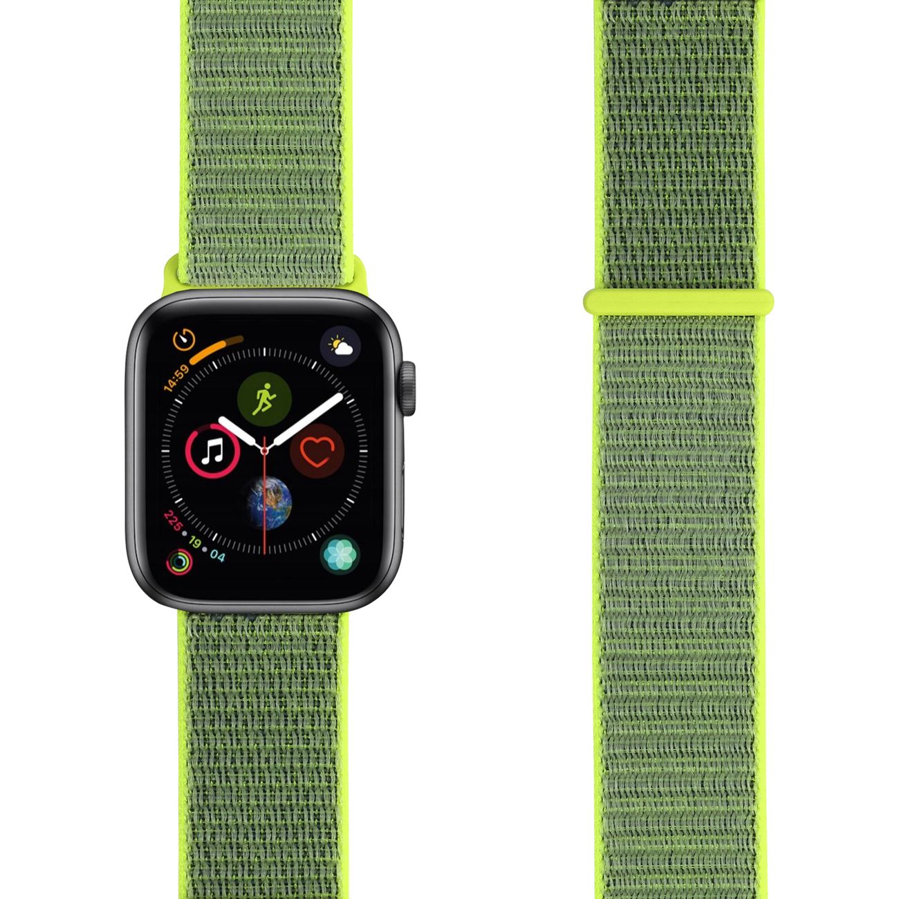 Нейлоновый ремешок LYAMBDA VEGA для Apple Watch 38/40/41 mm DS-GN-02-40-2 Gray/Green