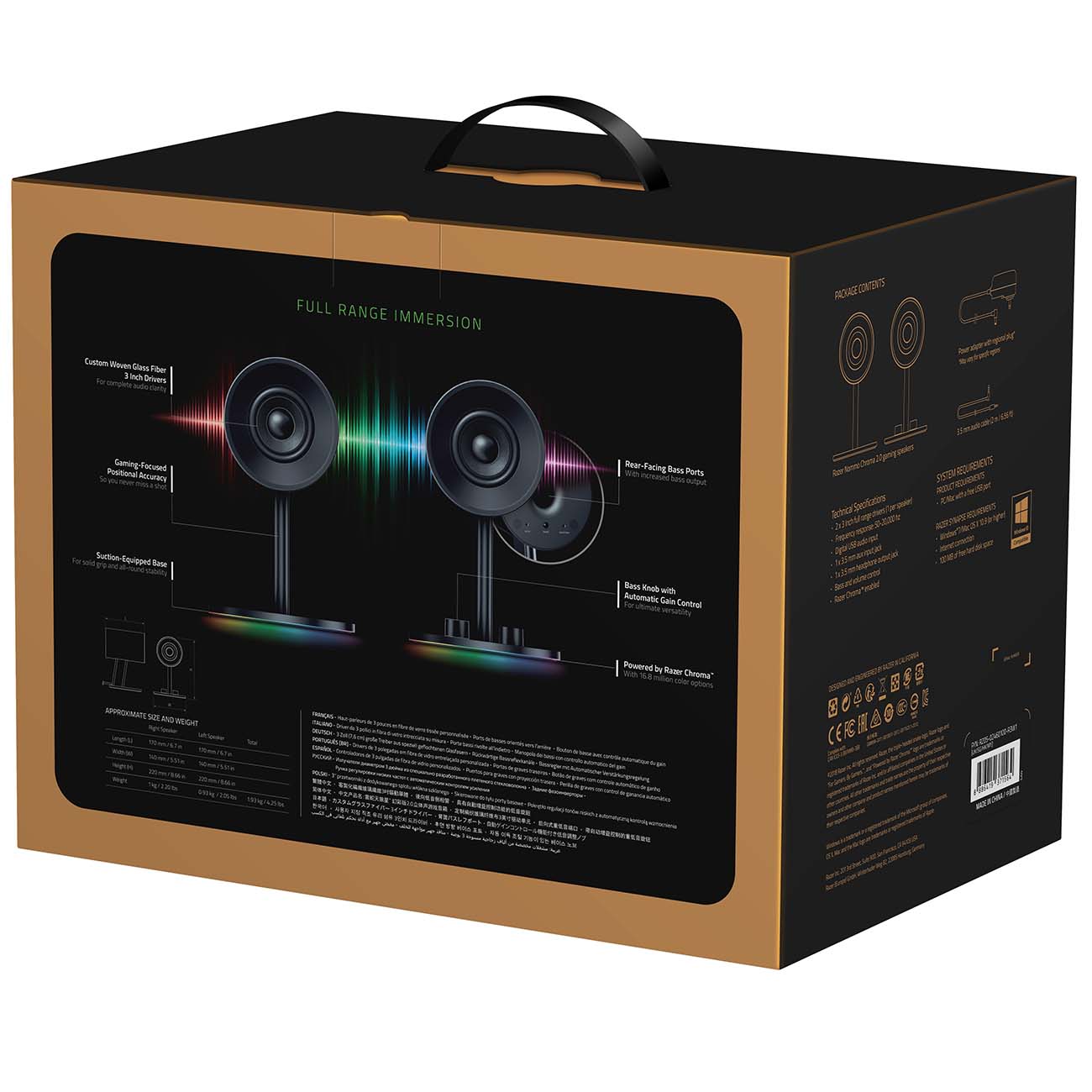 Колонки компьютерные игровые Razer Nommo Chroma (RZ05-02460100-R3G1)