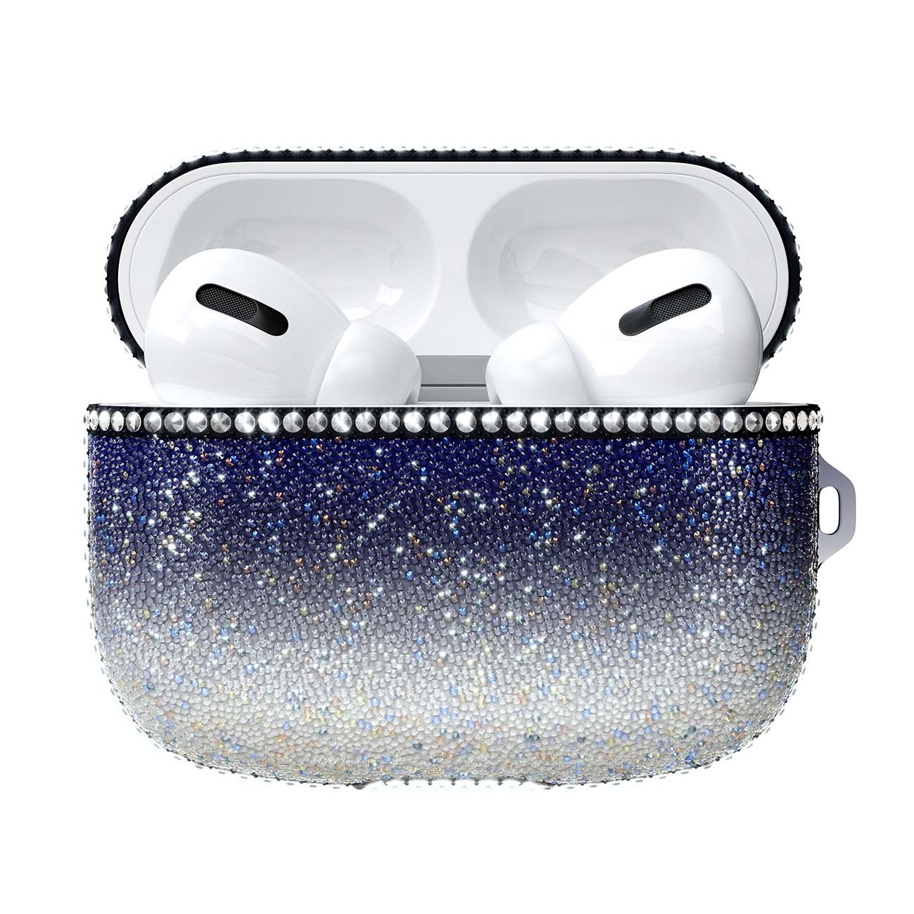 Чехол Red Line для кейса AirPods Pro со стразами темно-синий