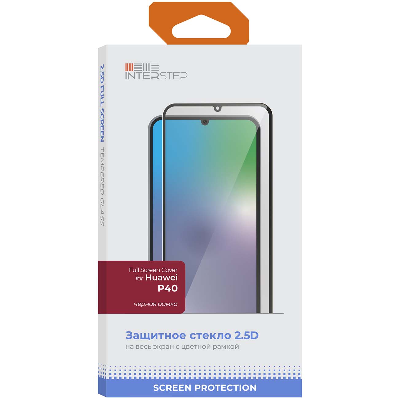 Защитное стекло InterStep FSC для Huawei P40 Black фото