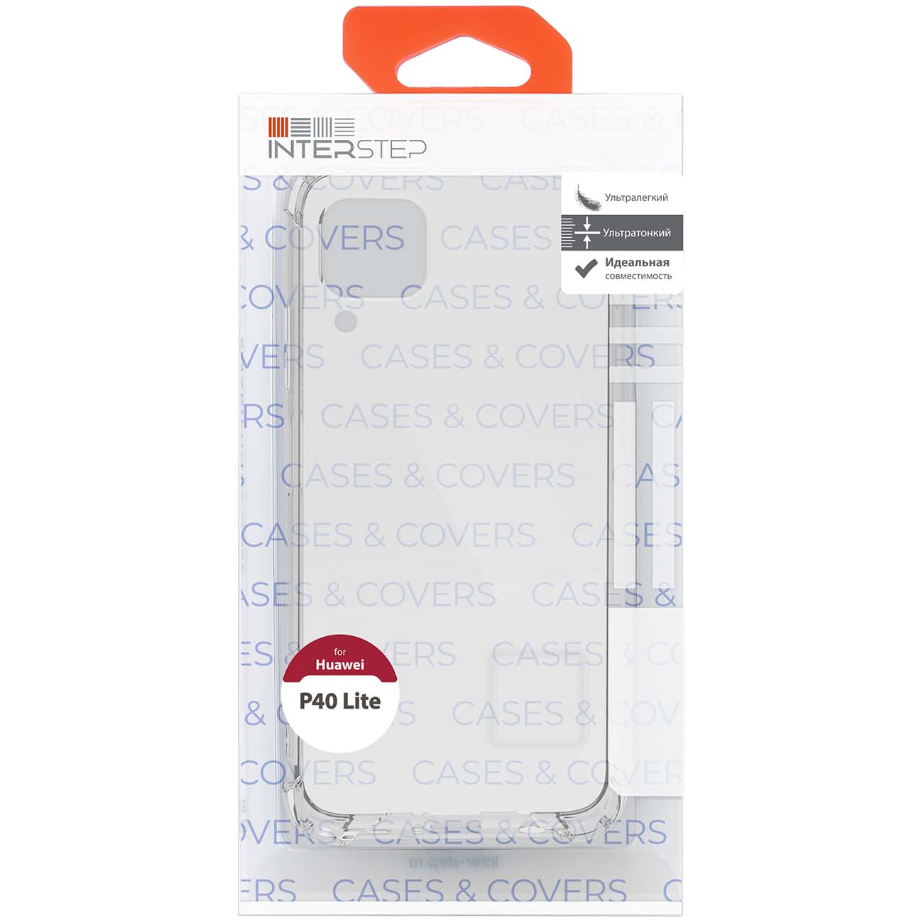 Чехол InterStep SLENDER EL для Huawei P40 Lite, прозрачный