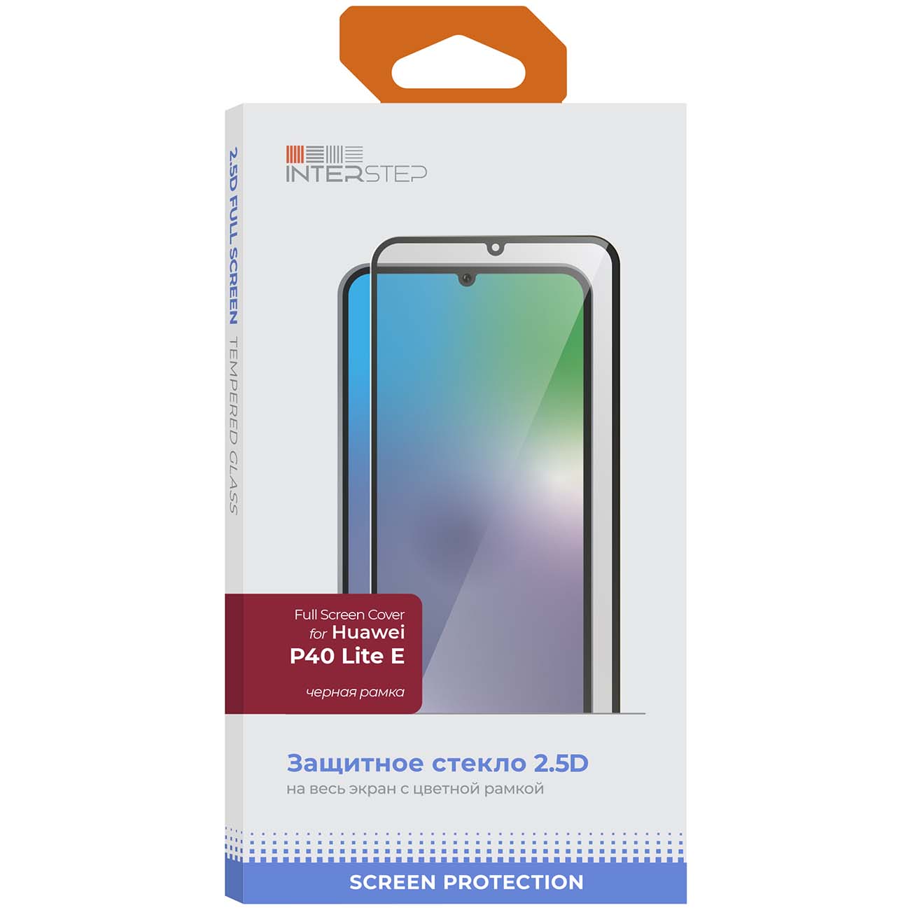 Защитное стекло InterStep FSC для Huawei P40 Lite E черный