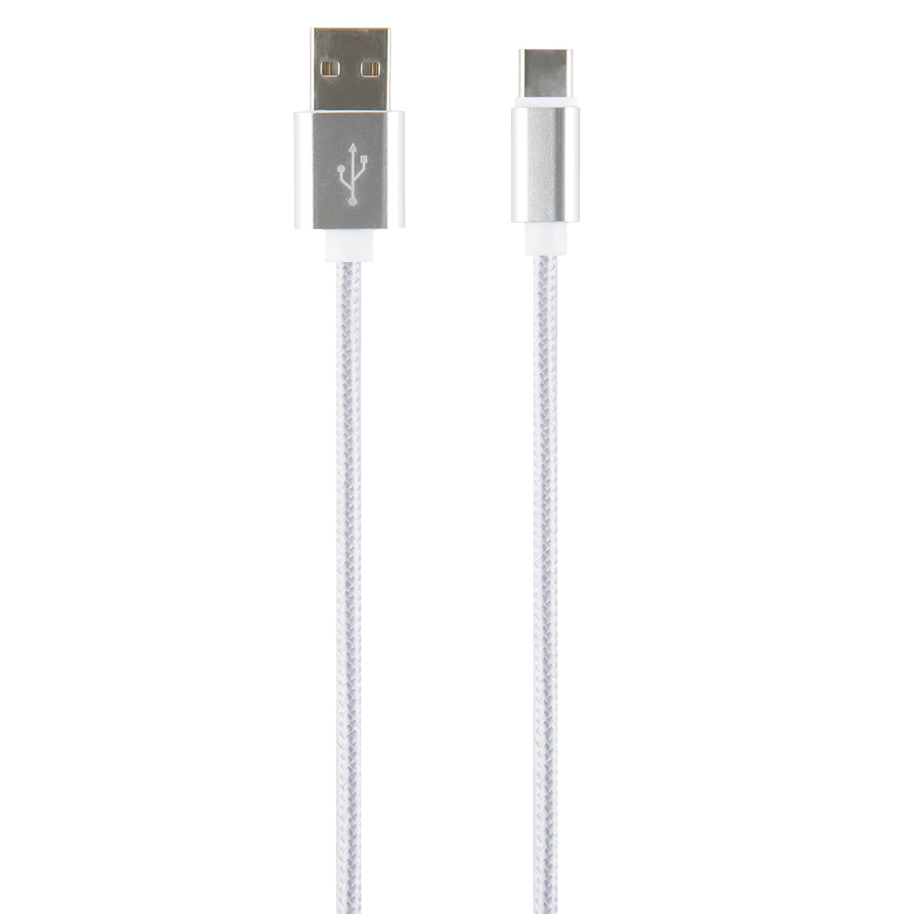 Кабель USB Type-C Red Line 2.0 нейлон белый фото