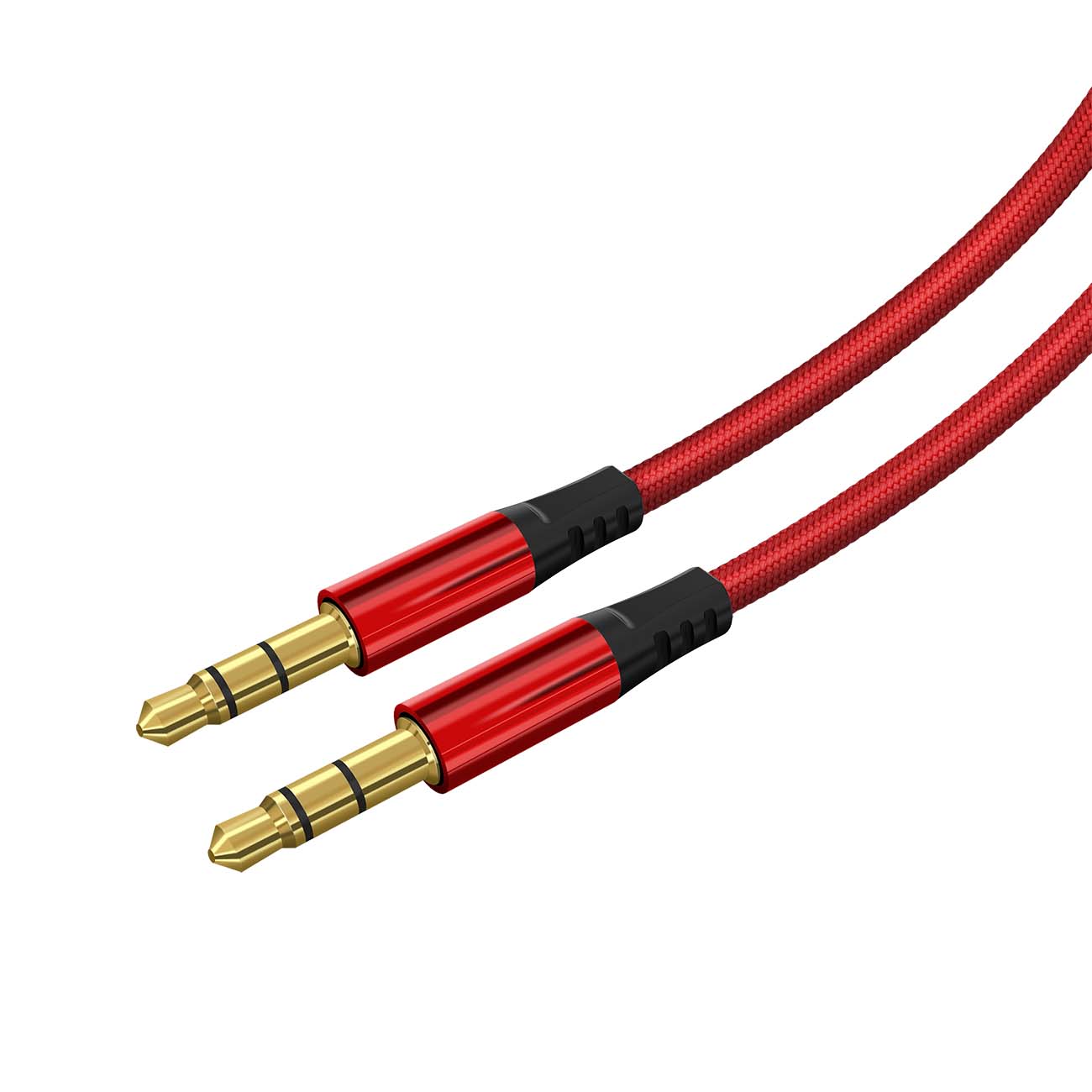 Кабель AUX TFN Forza Jack3.5 папа/папа 1м Red/Black (TFN-CFZAUXMET1MRD)