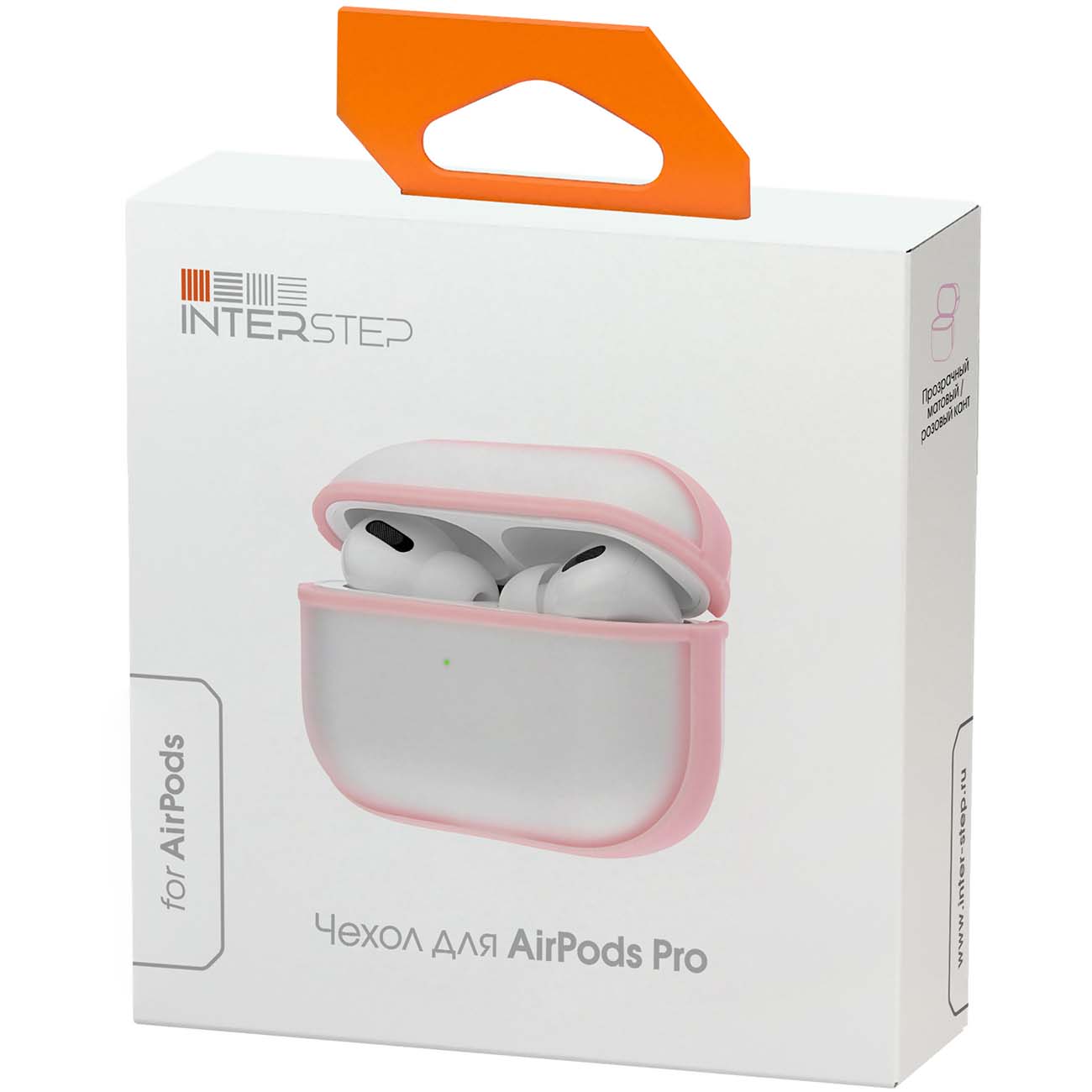 Чехол для футляра AirPods InterStep Muddy View, розовый