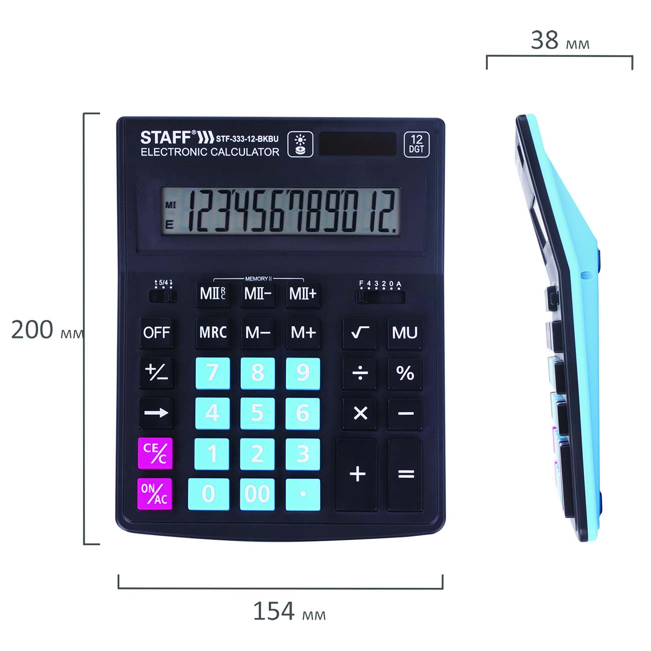 Калькулятор Staff Plus STF-333-12-BKBU (250461)