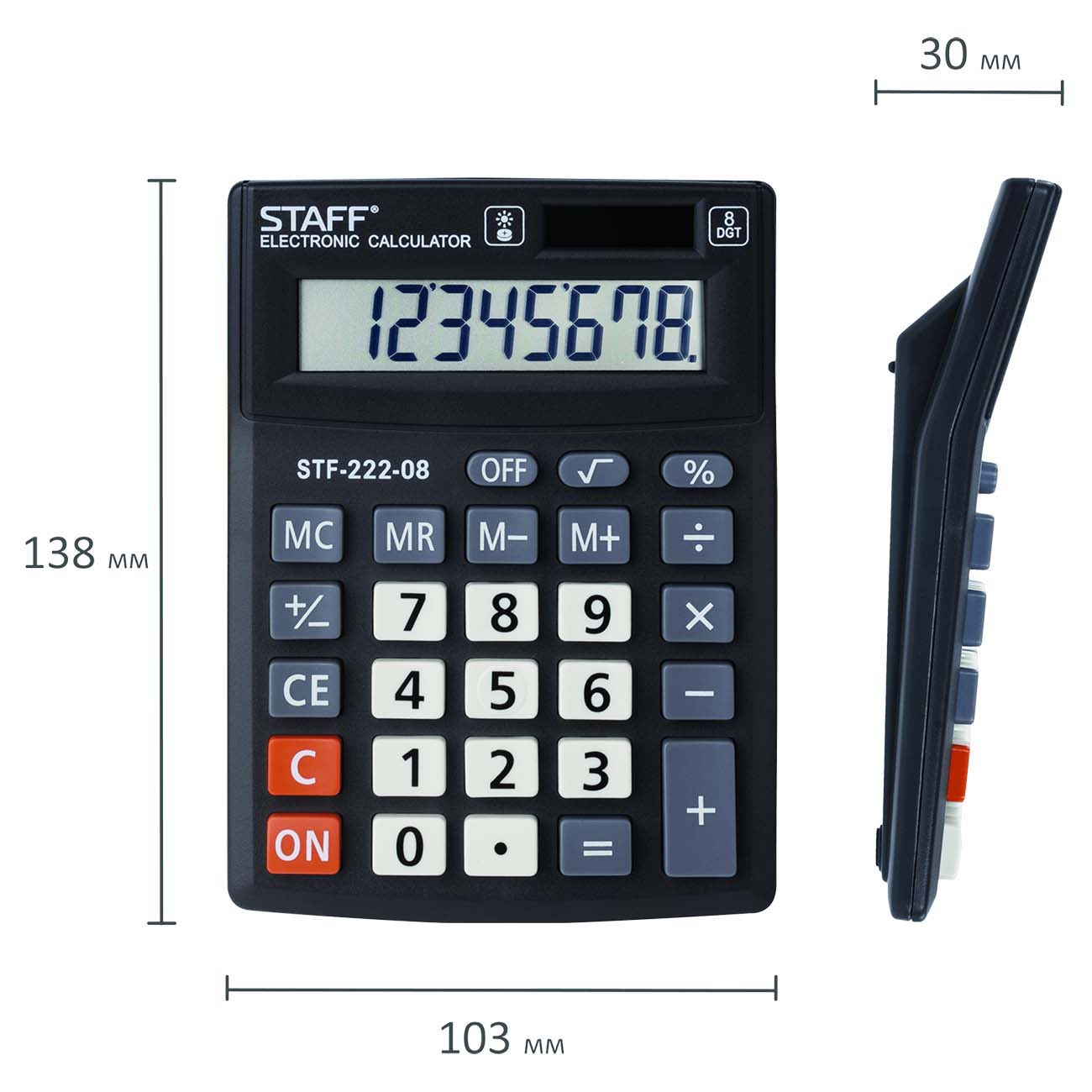 Калькулятор Staff Plus STF-222-08 компактный (250418)