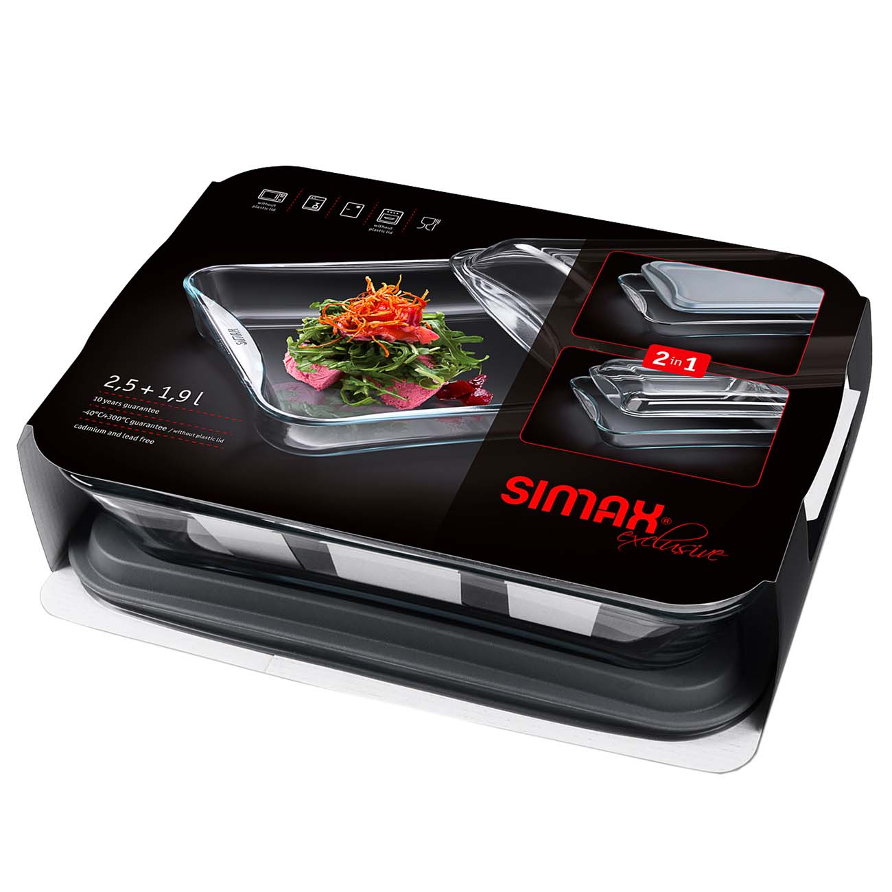 Форма для выпекания (стекло) Simax Exclusive 4,4л (7216/7576/L)