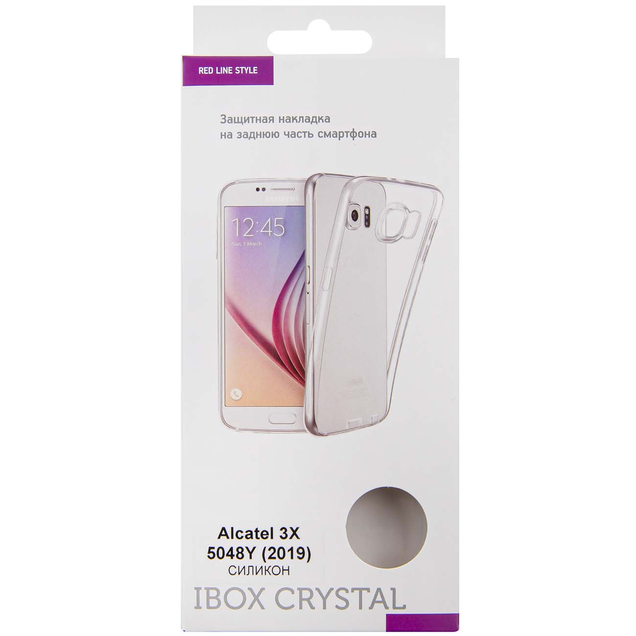 Чехол Red Line iBox Crystal для Alcatel 3X 5048Y (2019), Transp.