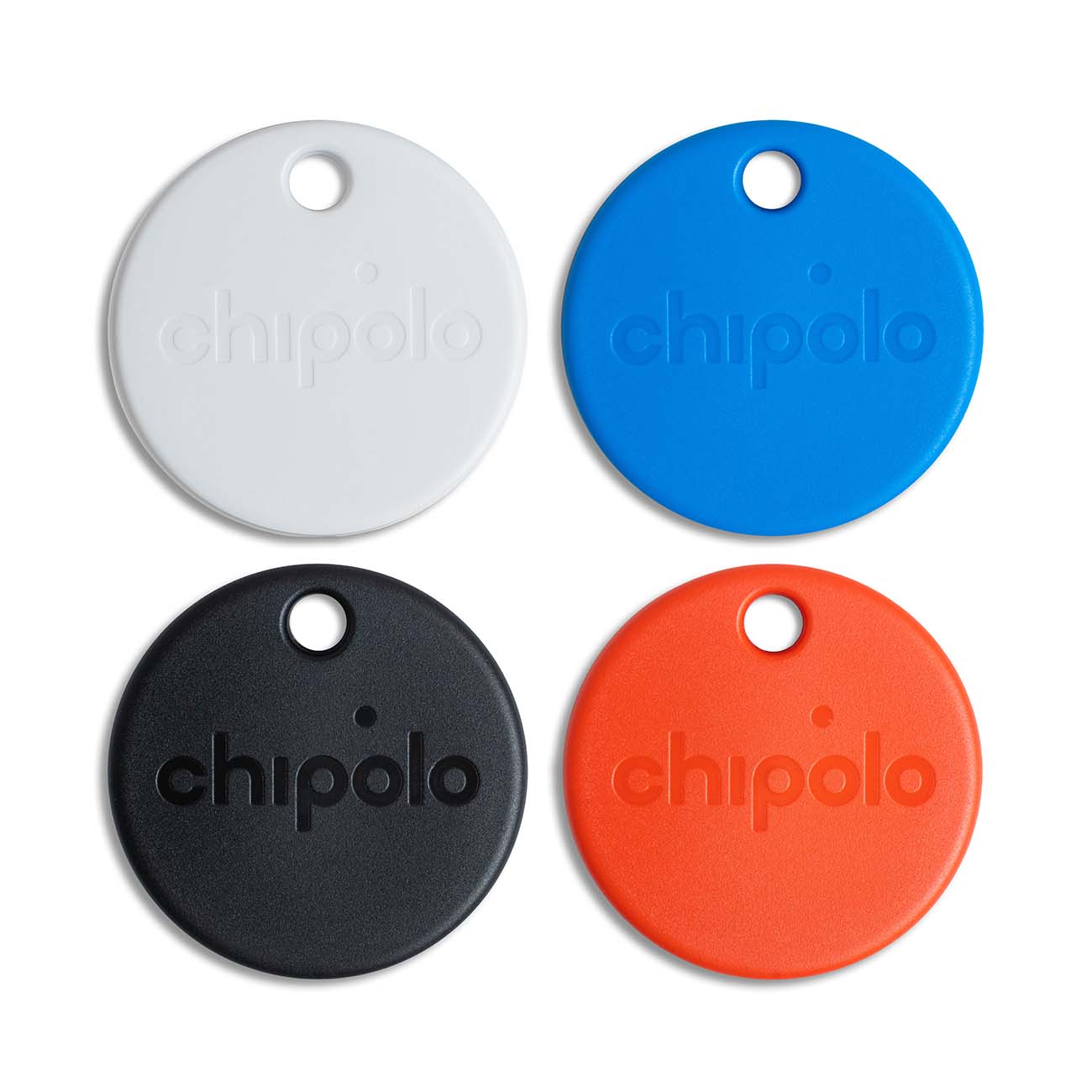 Комплект умных брелков Chipolo One 4шт. Black/Blue/Red/White (CH-C19M-4COL-R)