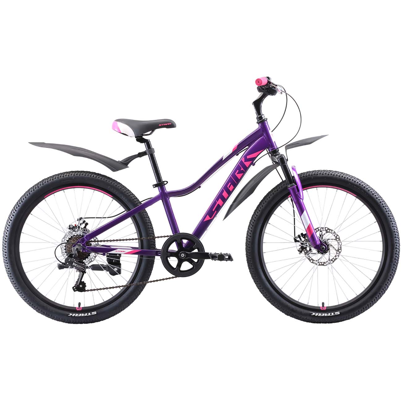 Велосипед подростковый Stark Bliss 24.1 D фиолетовый/розовый/белый/2020