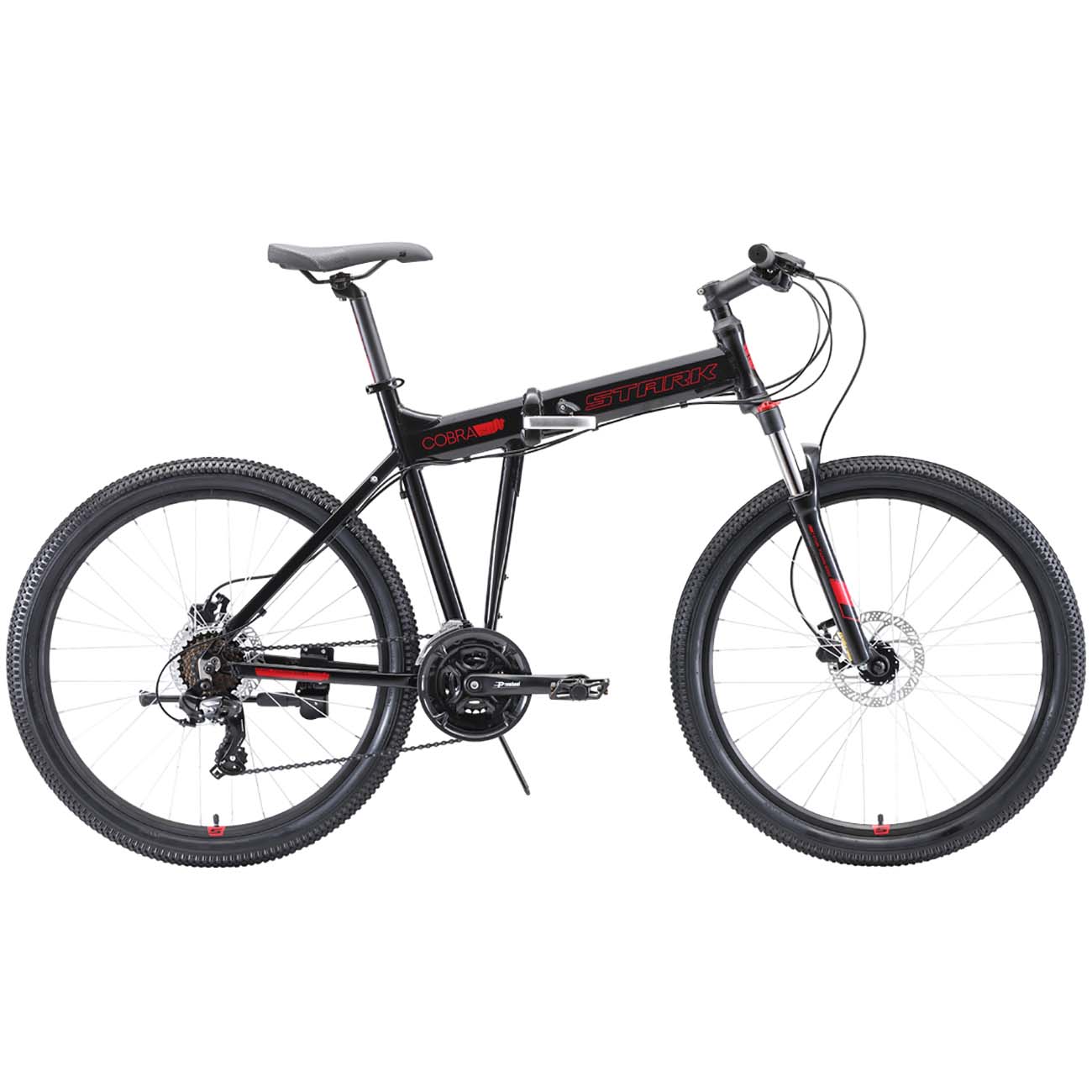 Велосипед горный Stark Cobra 26.2 HD чёрный/красный 18''/2020