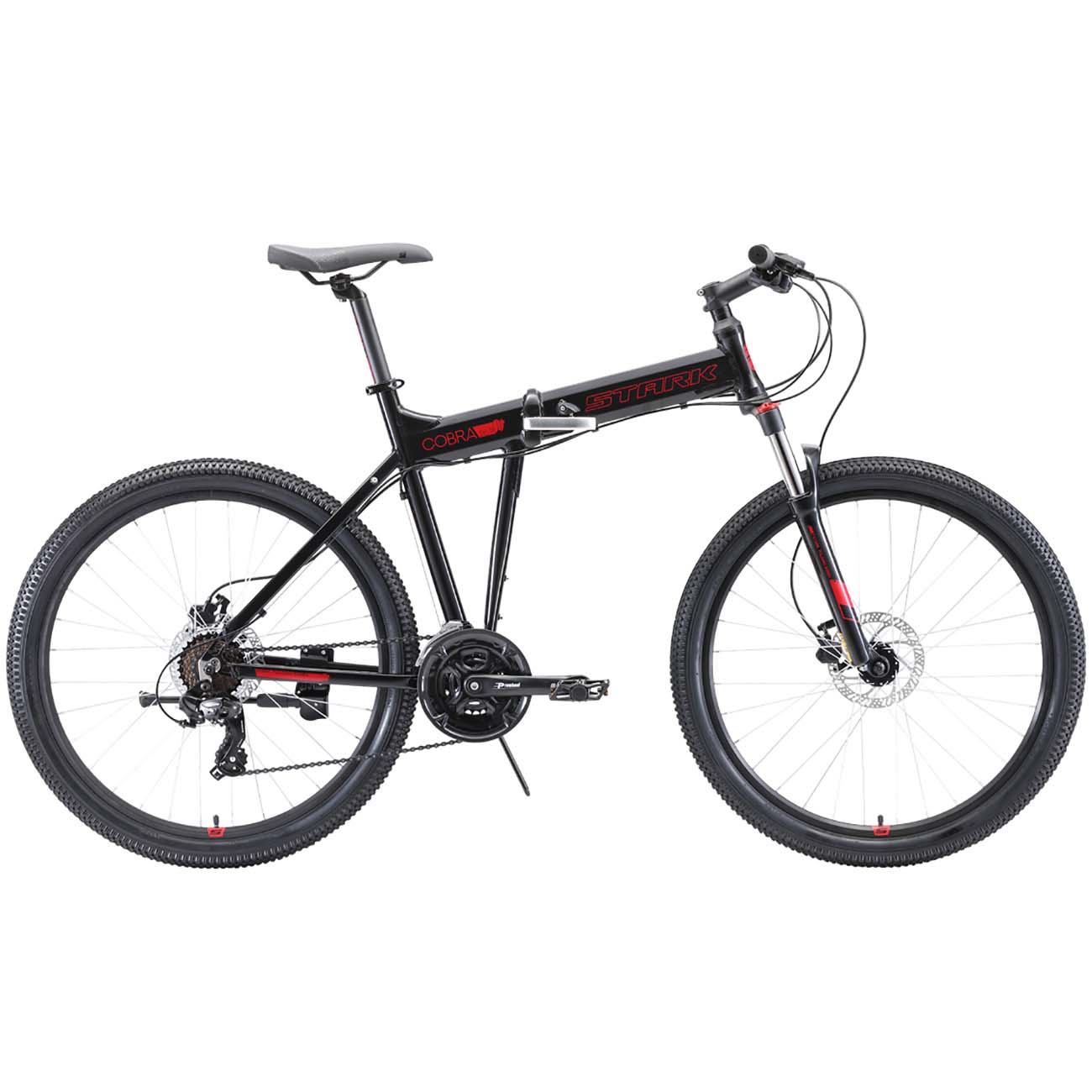 Велосипед горный Stark Cobra 26.2 HD чёрный/красный 20''/2020