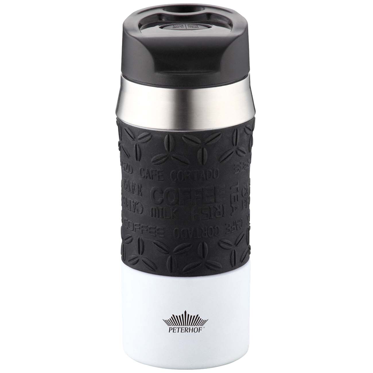 Термокружка Peterhof 0,4л черная (PH-12428)