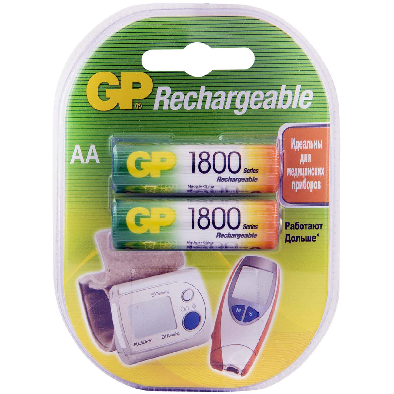 Аккумулятор GP АA (LR6) 2 шт. (180AAHC-2DECRC2)