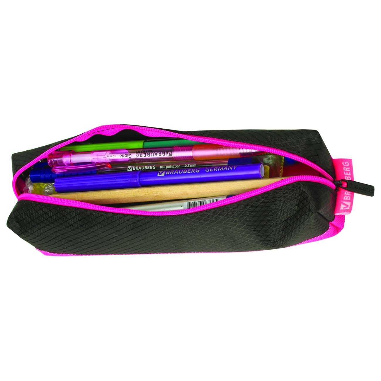 Пенал без наполнения Brauberg Black&Bright (229006)