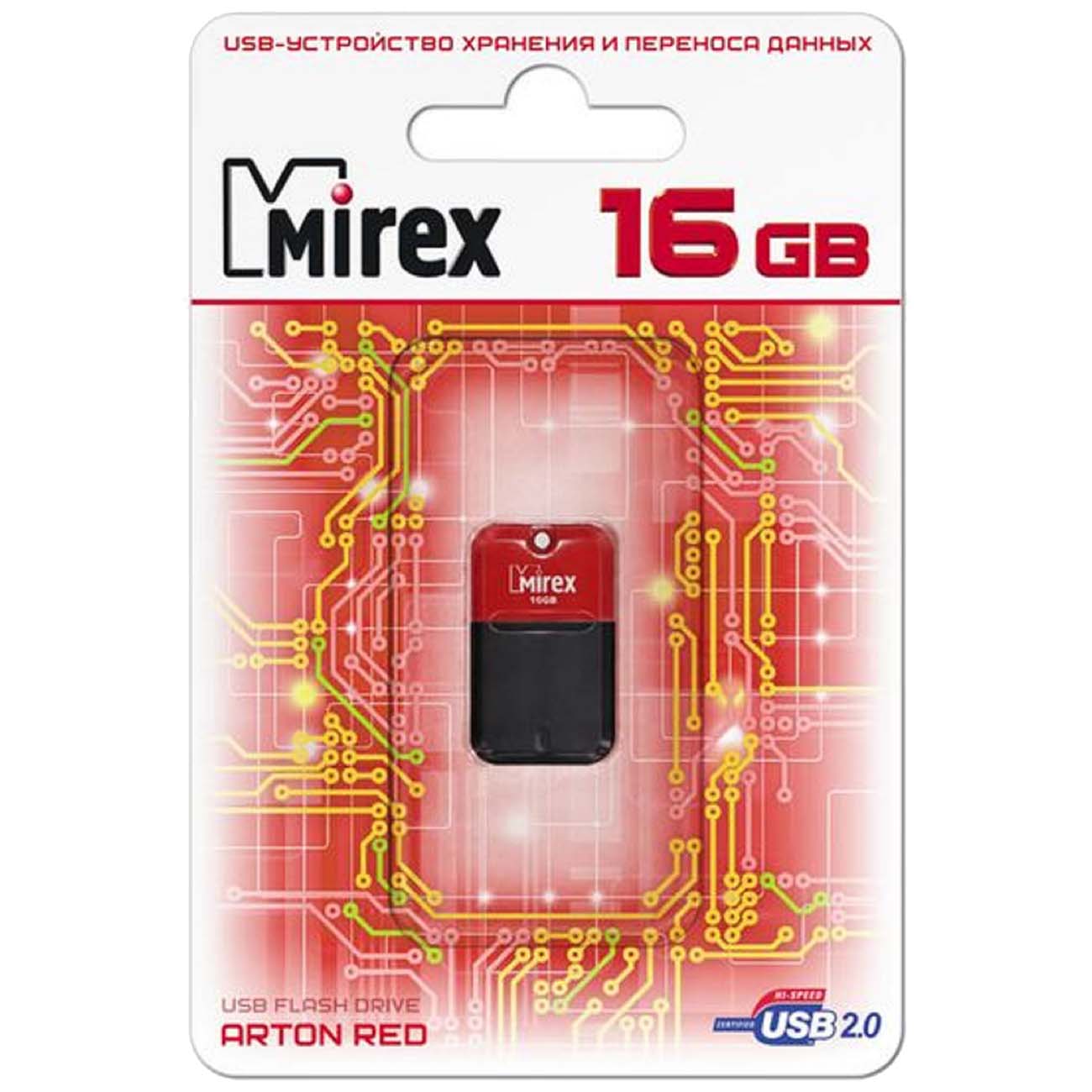 Флеш-диск Mirex 16GB Arton Red (13600-FMUART16)