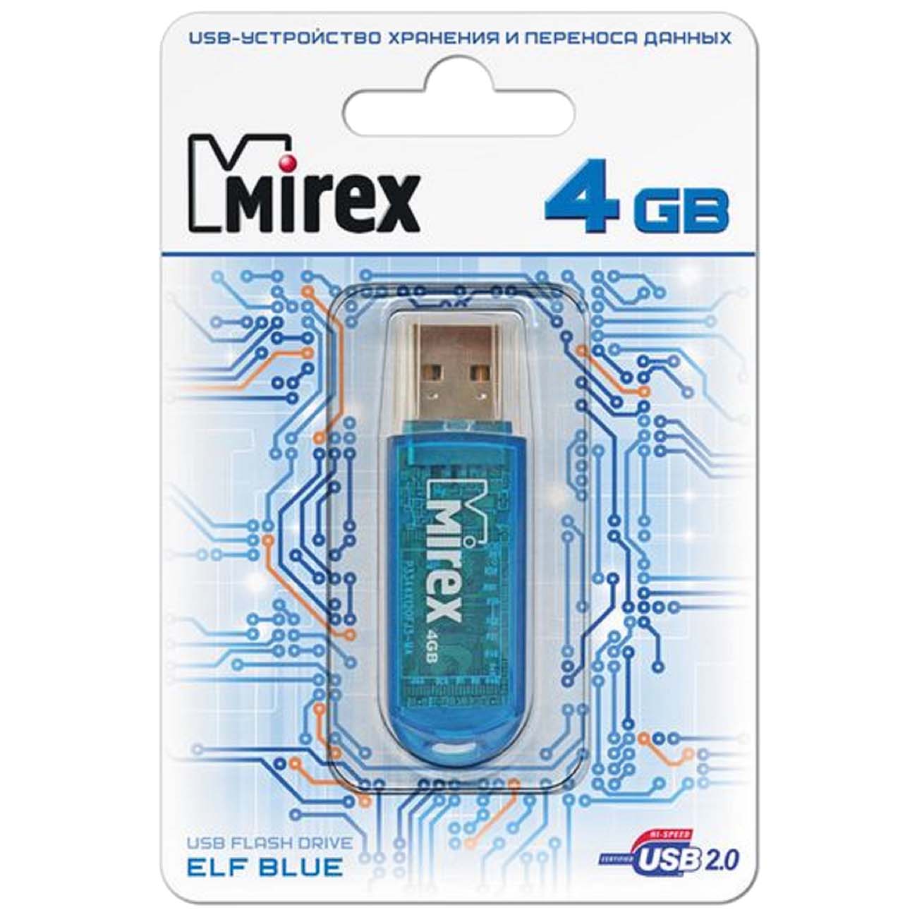 Флеш-диск Mirex 4GB Elf Blue (13600-FMUBLE04)
