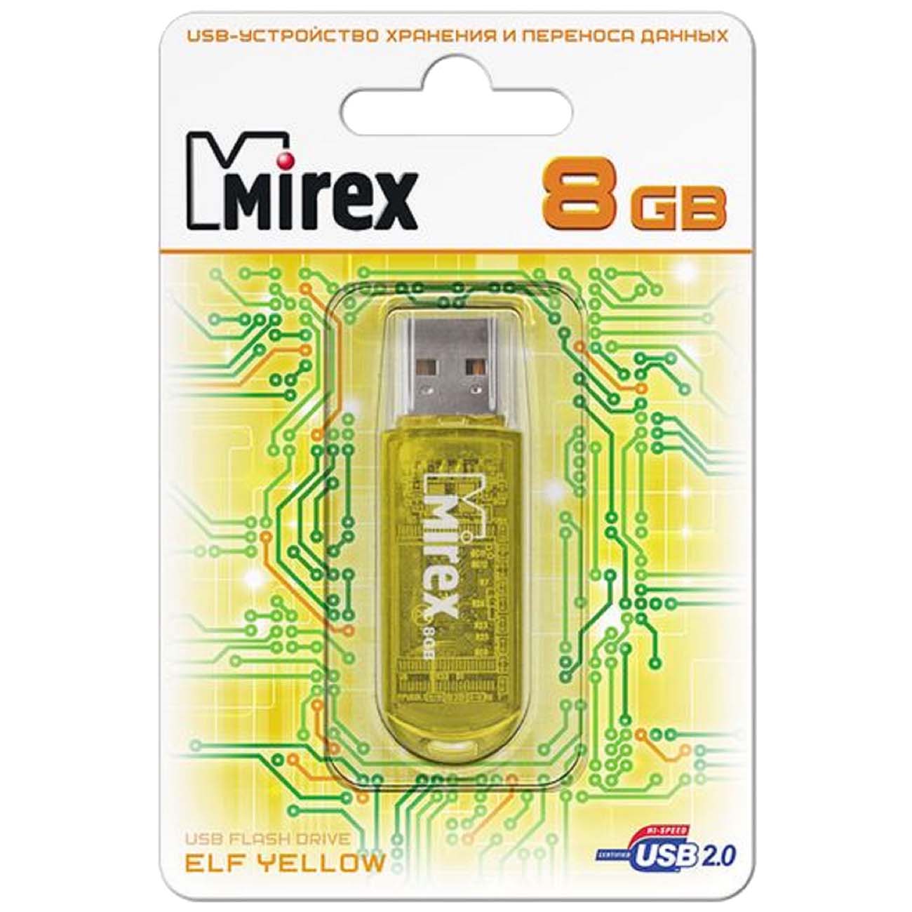 Флеш-диск Mirex 8GB Elf Yellow (13600-FMUYEL08) фото