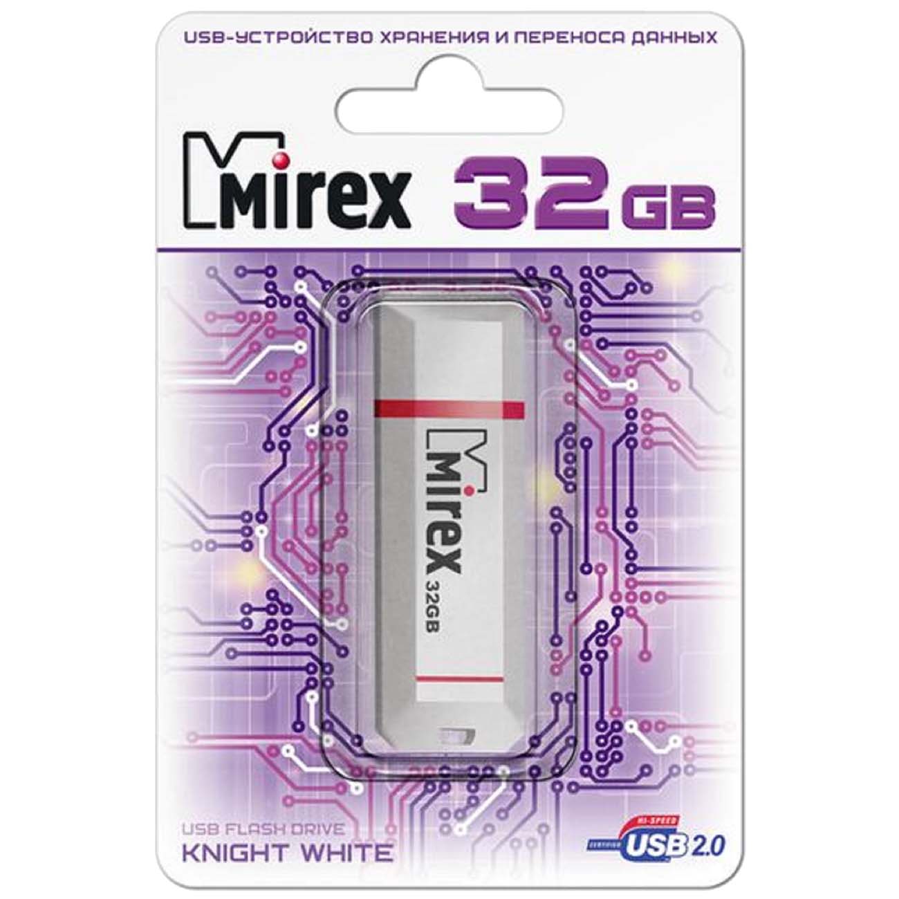 Флеш-диск Mirex 32GB Knight White (13600-FMUKWH32)