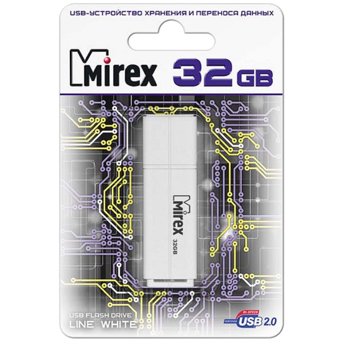 Флеш-диск Mirex 32GB Line White (13600-FMULWH32)
