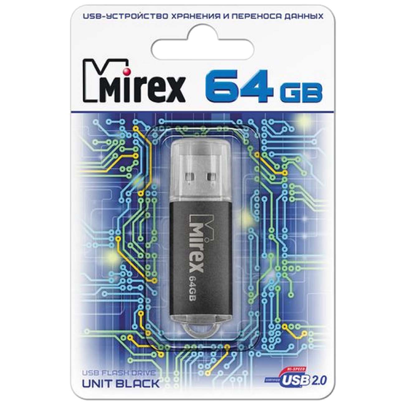 Флеш-диск Mirex 64GB Unit Black (13600-FMUUND64) фото