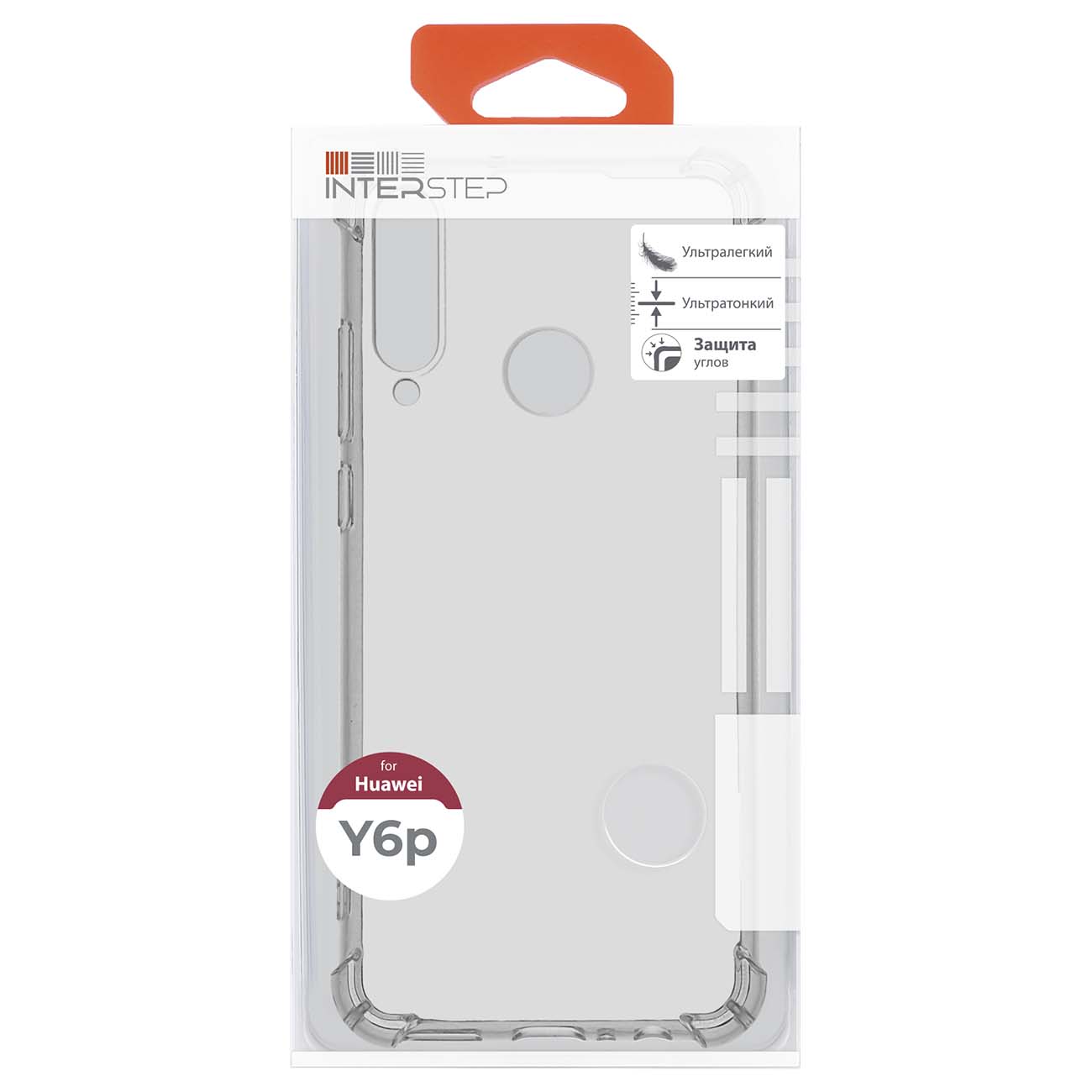 Чехол InterStep SLENDER SHOCK MV Huawei Y6p Прозрачный