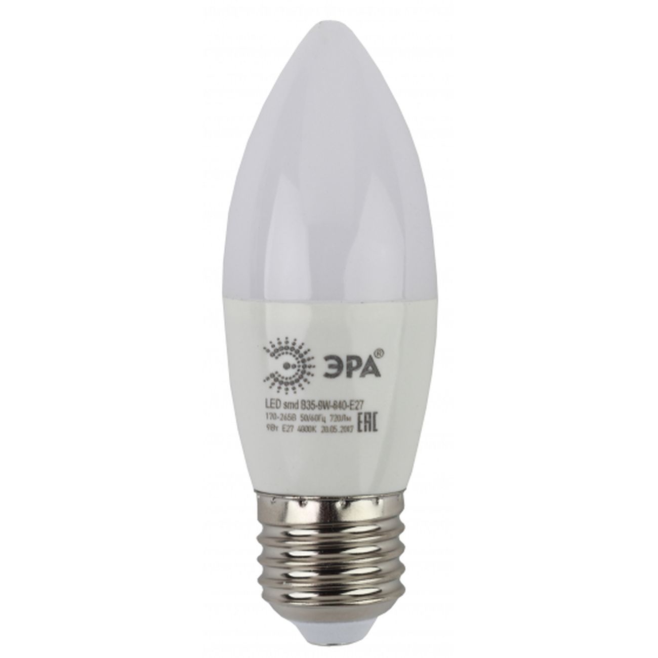 Лампа LED ЭРА LED B35-9W-840-E27 фото