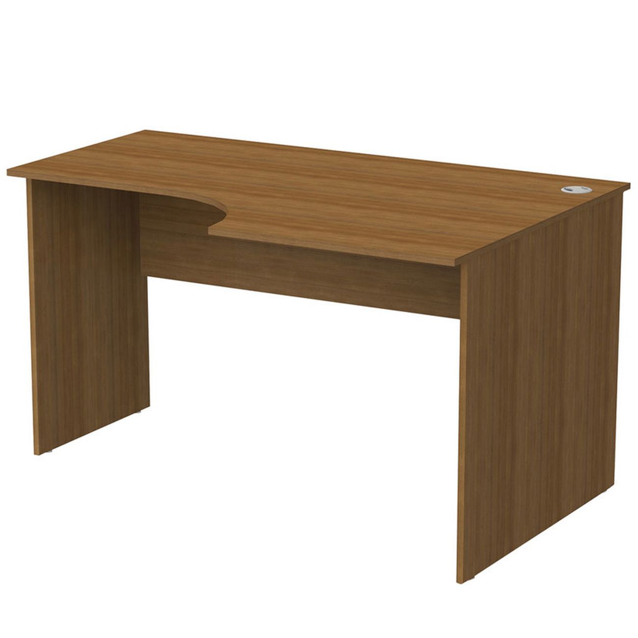 Стол компьютерный СП мебель 641157 Бюджет орех, письм.эргоном. (136*90*74см)