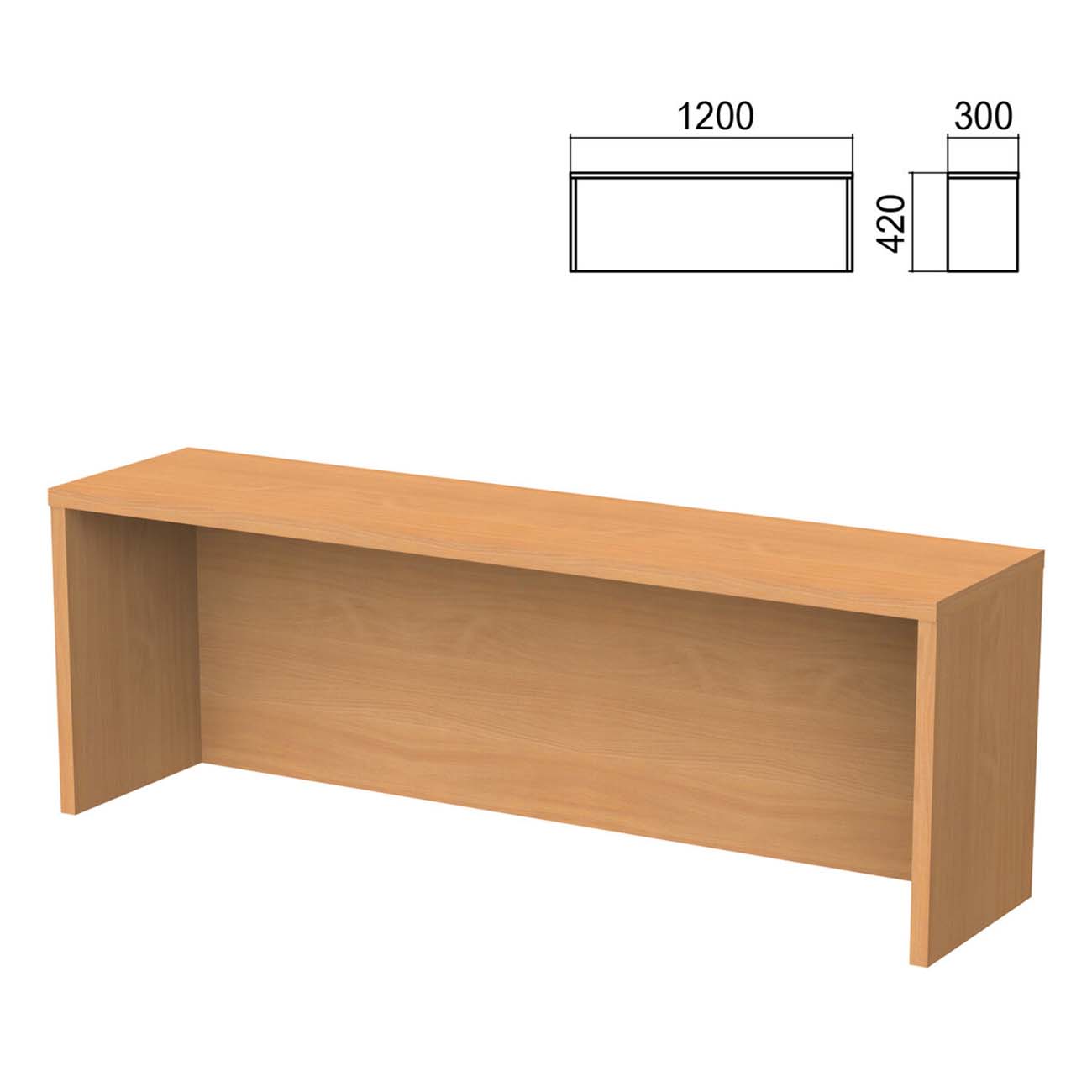 Надстройка Программа техно 641580 Арго груша арозо, для стола шириной 120см