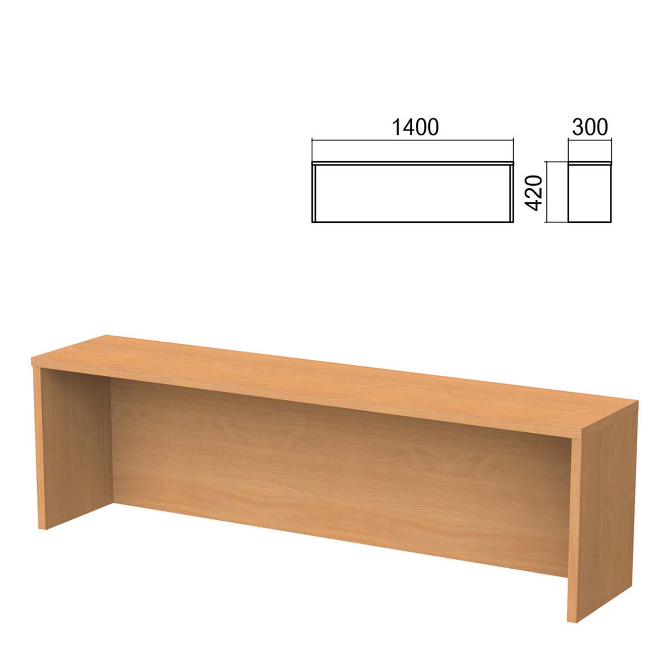 Надстройка Программа техно 641585 Арго груша арозо, для стола шириной 140см