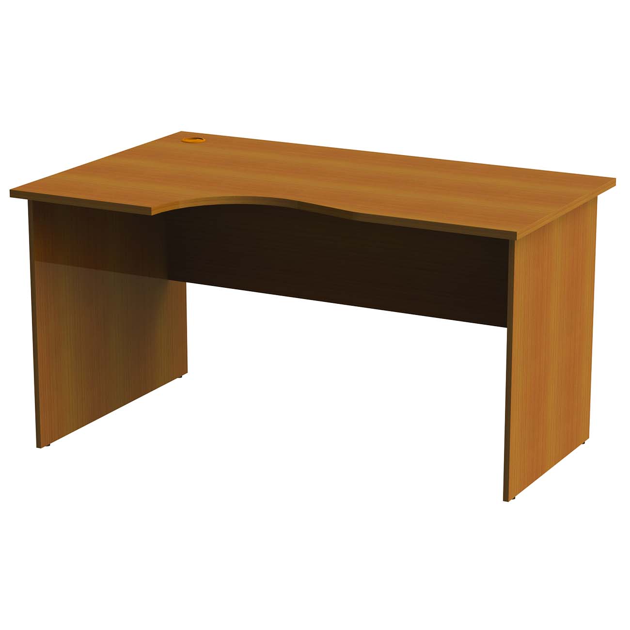 Стол компьютерный Монолит 640102 орех, письменный эргоном. (140*90*75см)