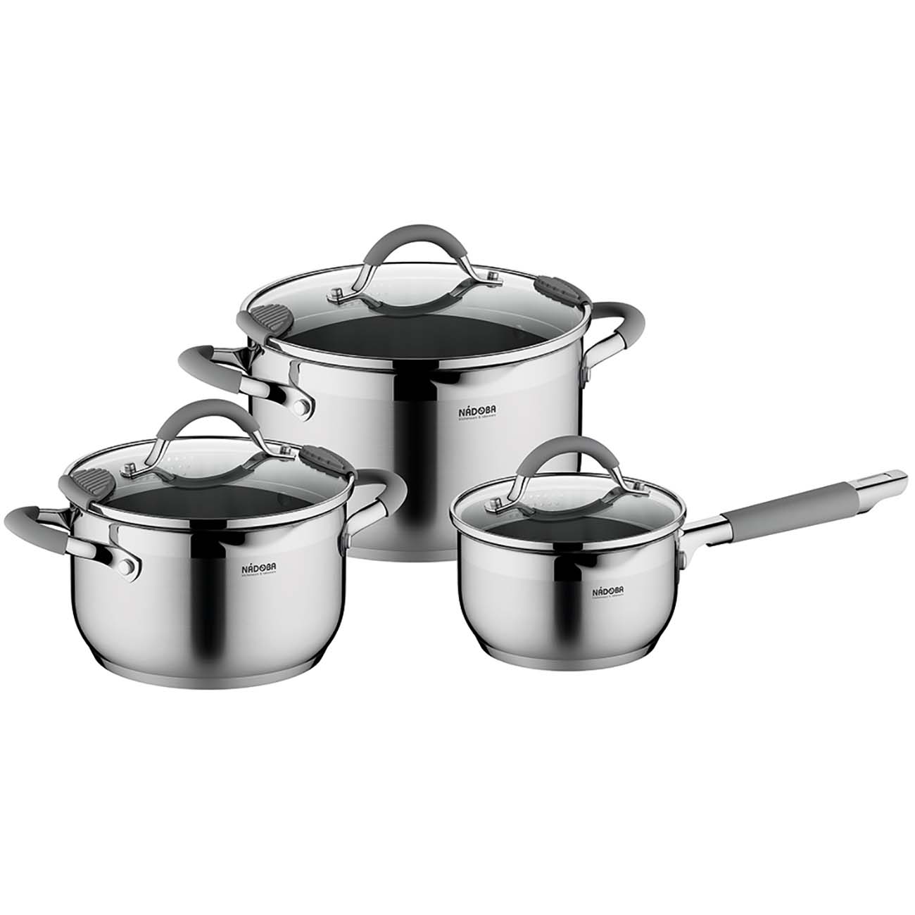 Набор кастрюль (нержавейка) Nadoba Nita с крышками, 6 предметов (726918)