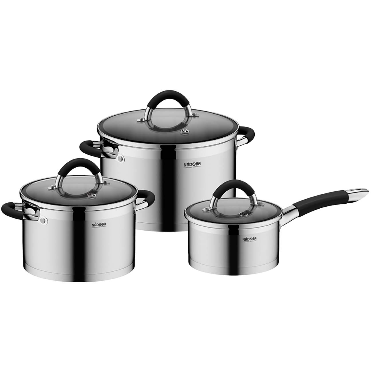 Набор кастрюль Nadoba Olina с крышками, 6 предметов (726418)