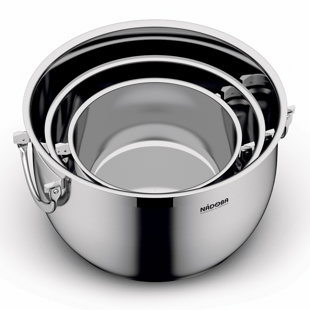 Набор кастрюль Nadoba Maruska с крышками, 6 предметов (726618)